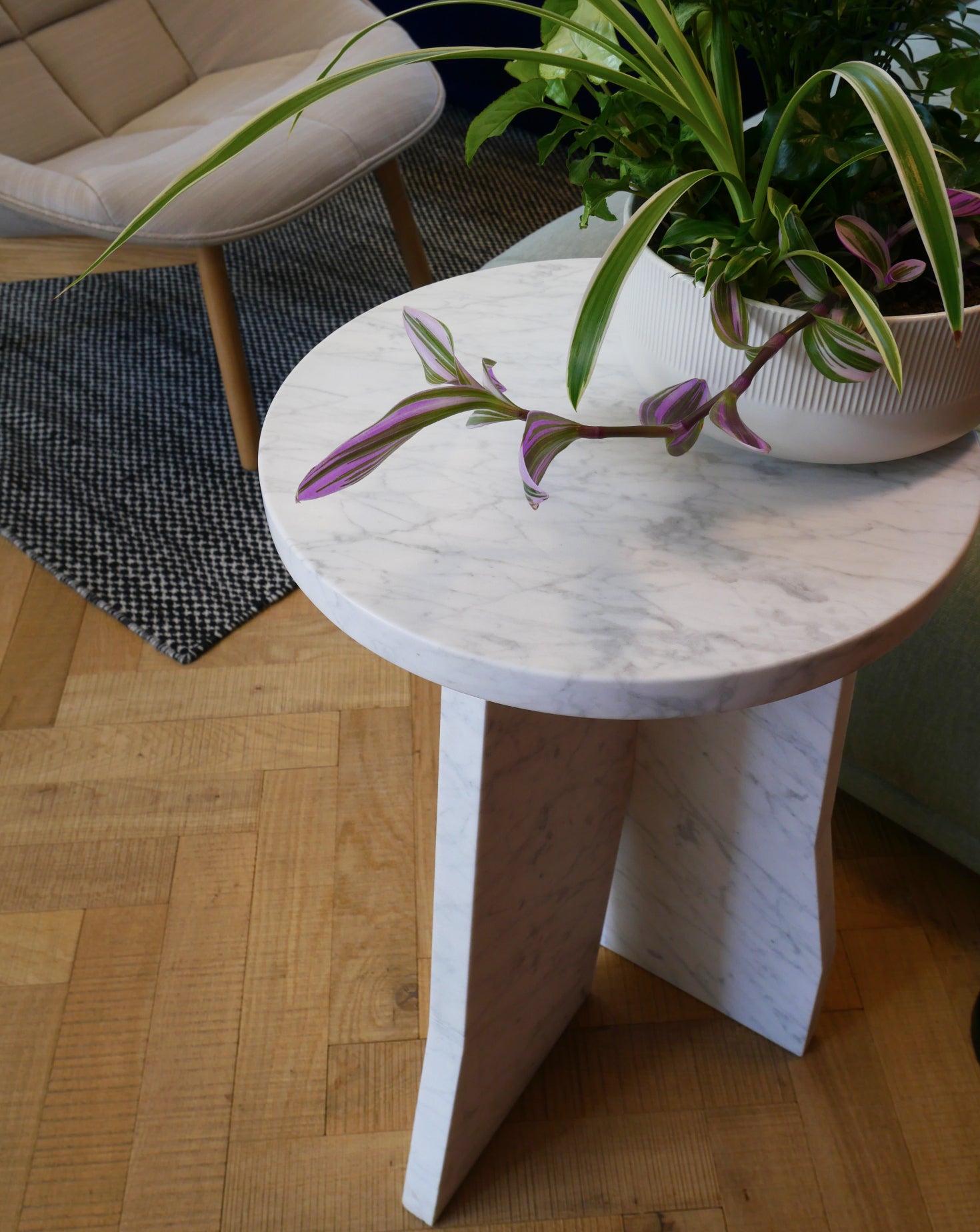 Precarious Marble Side Table
