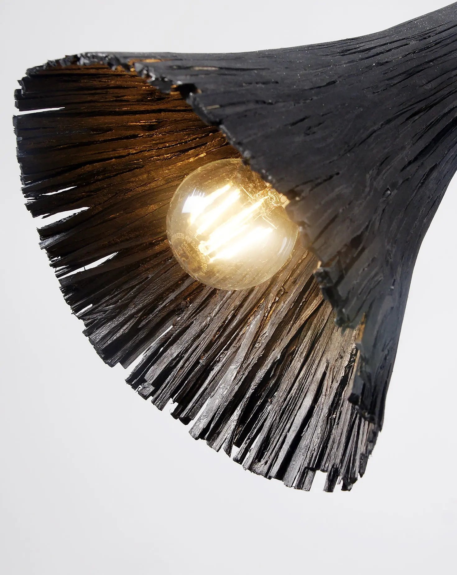 Pressed Wood Black Chandelier Johannes Hemann