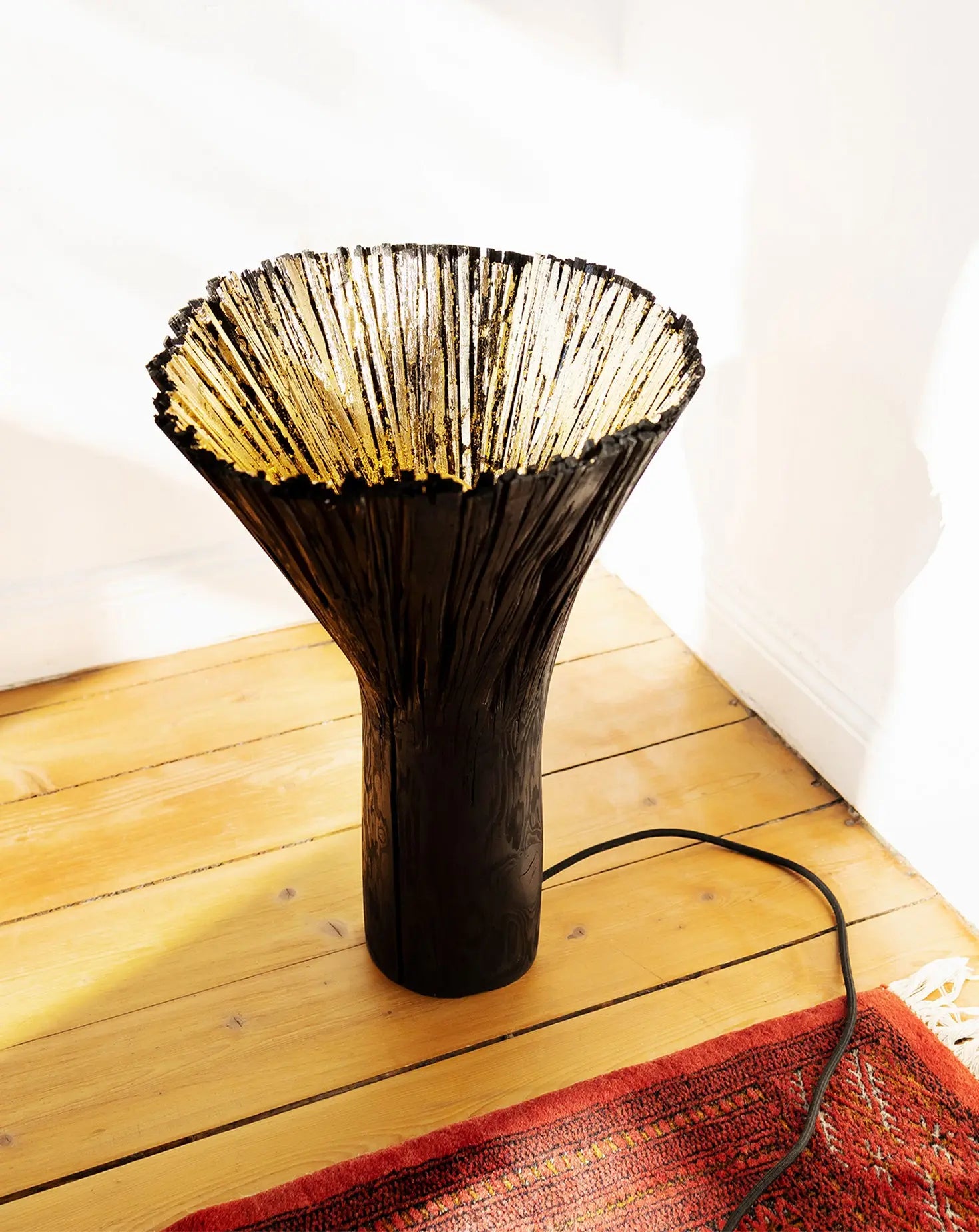 Pressed Wood Black Table Lamp Johannes Hemann