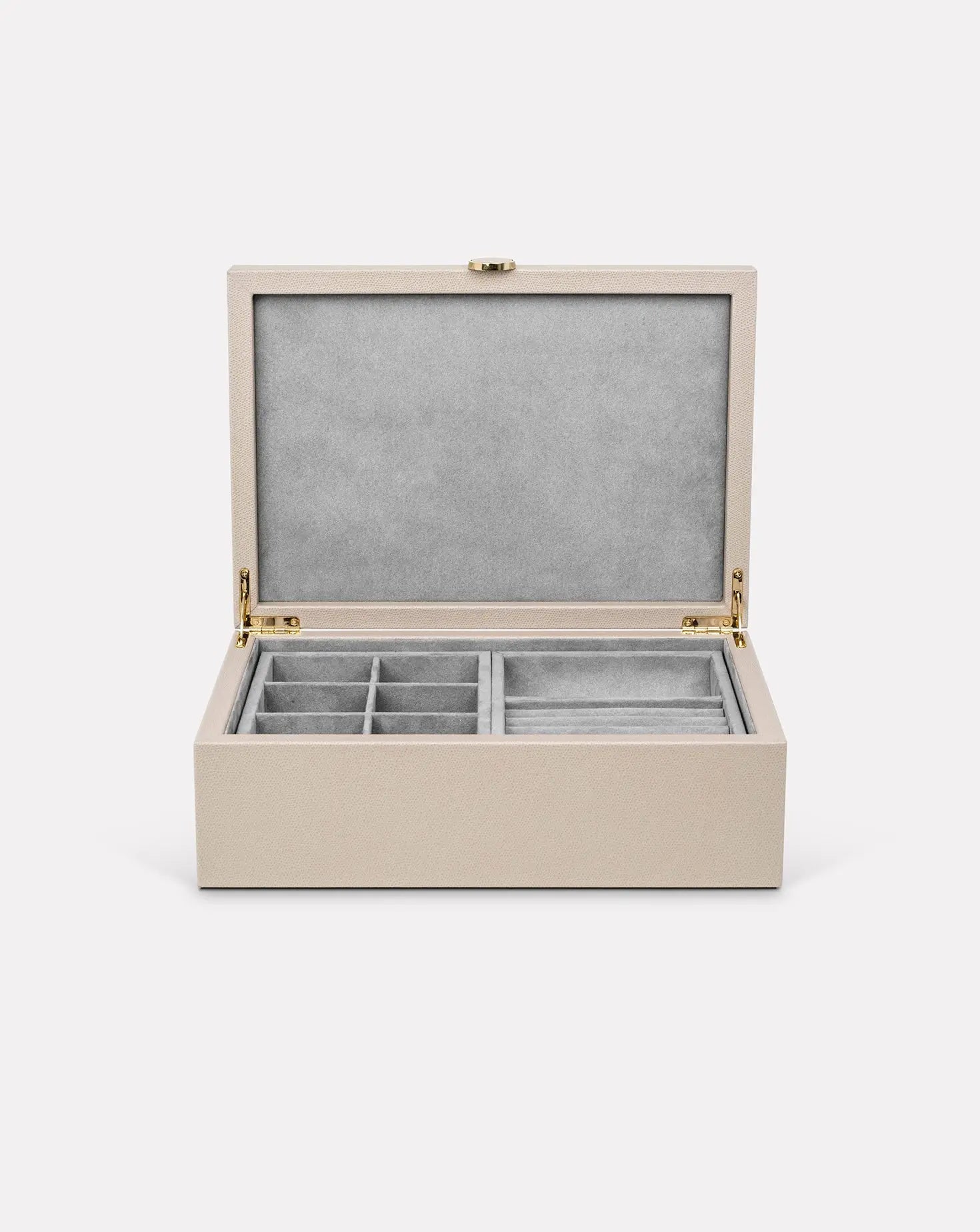 Prestige Beige Leather Jewellery Box Pinetti