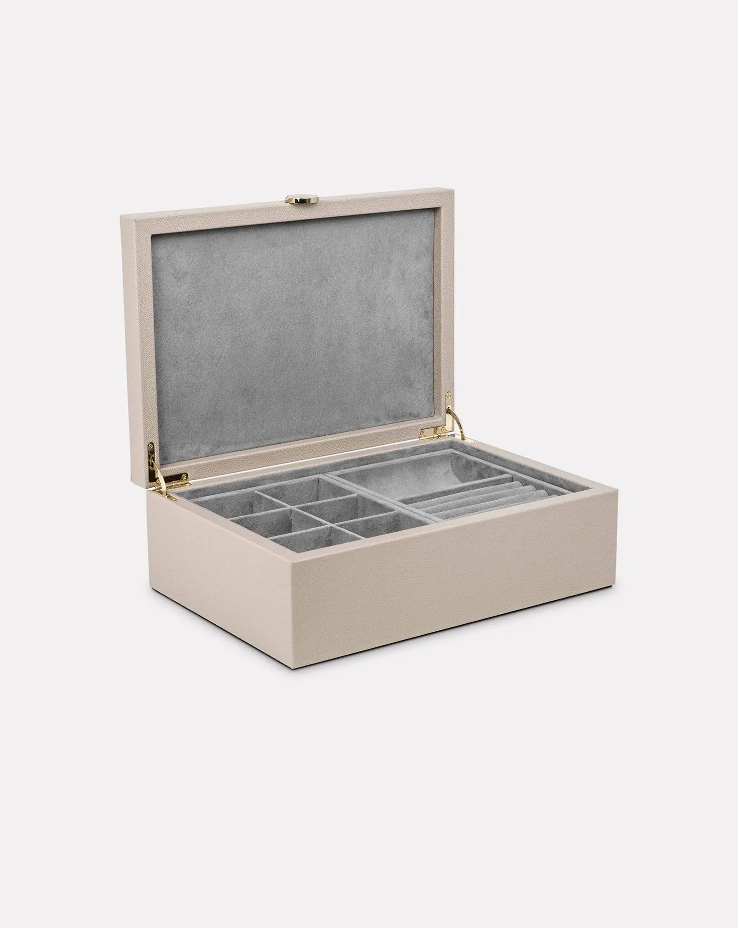 Prestige Beige Leather Jewellery Box Pinetti