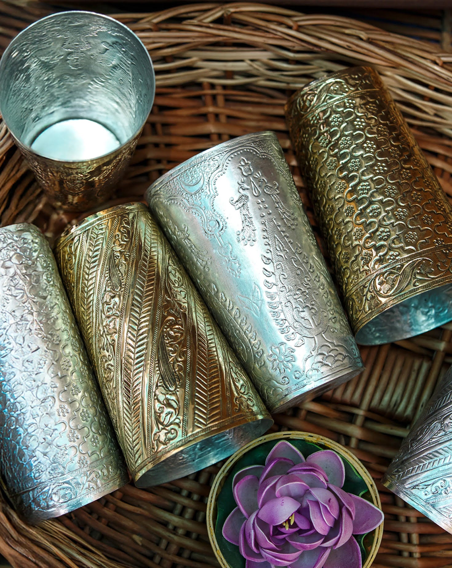 Nafees Lassi Glass Chaandi Sets of 3