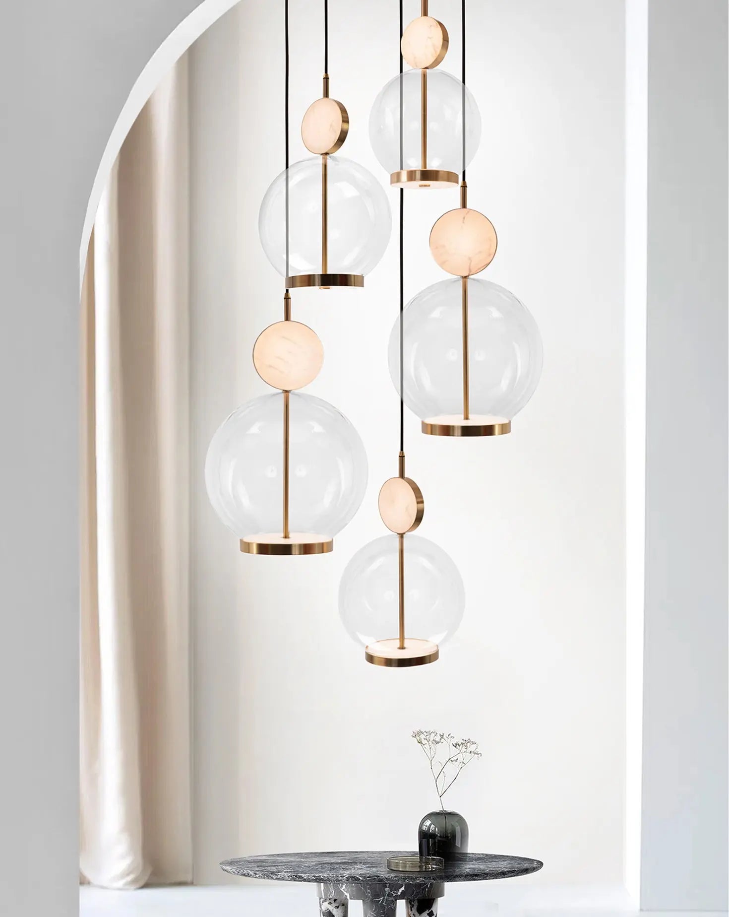 Rosa 5 Cluster Pendant Marc Wood