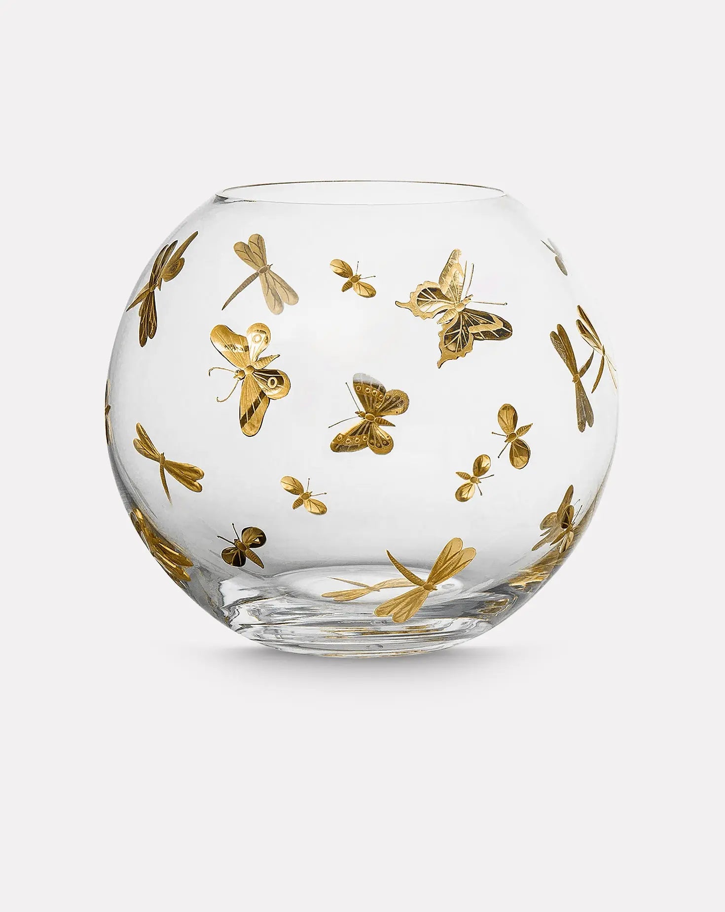 Round Gilded Fly Fusion Vase Artel