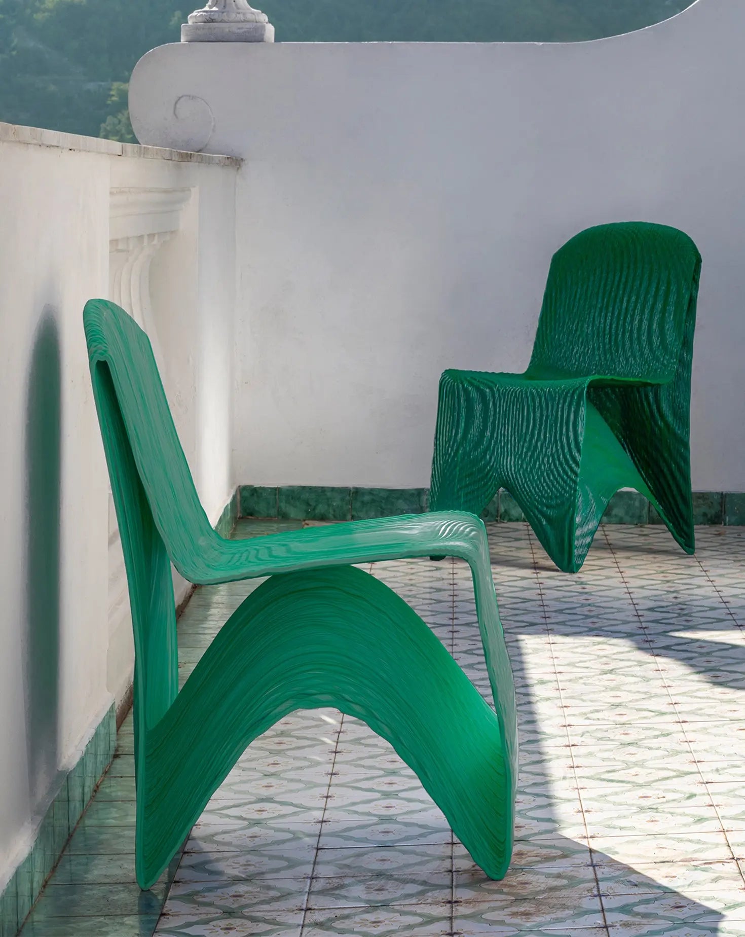 Santorini Green Dining Chair Mediterranea Design