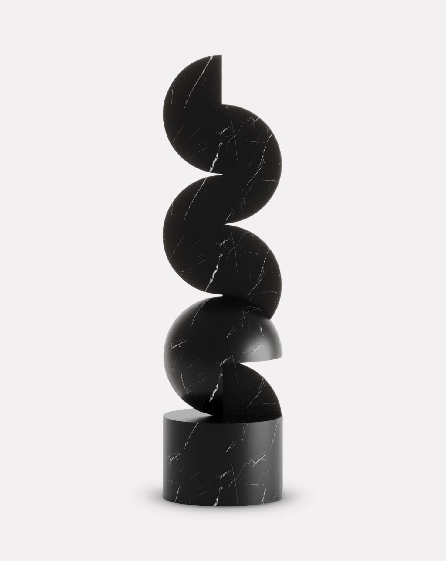 Sculpted Swirls Marble Totem Ziba Homes