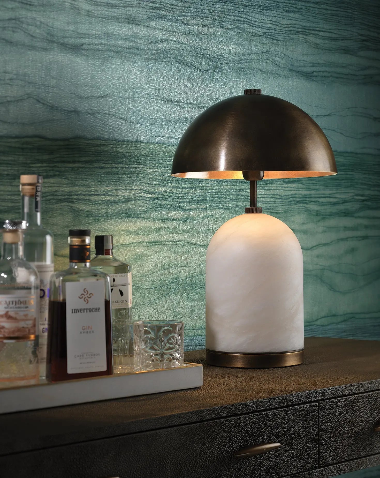 Seaton Alabaster Table Lamp Northern Lights