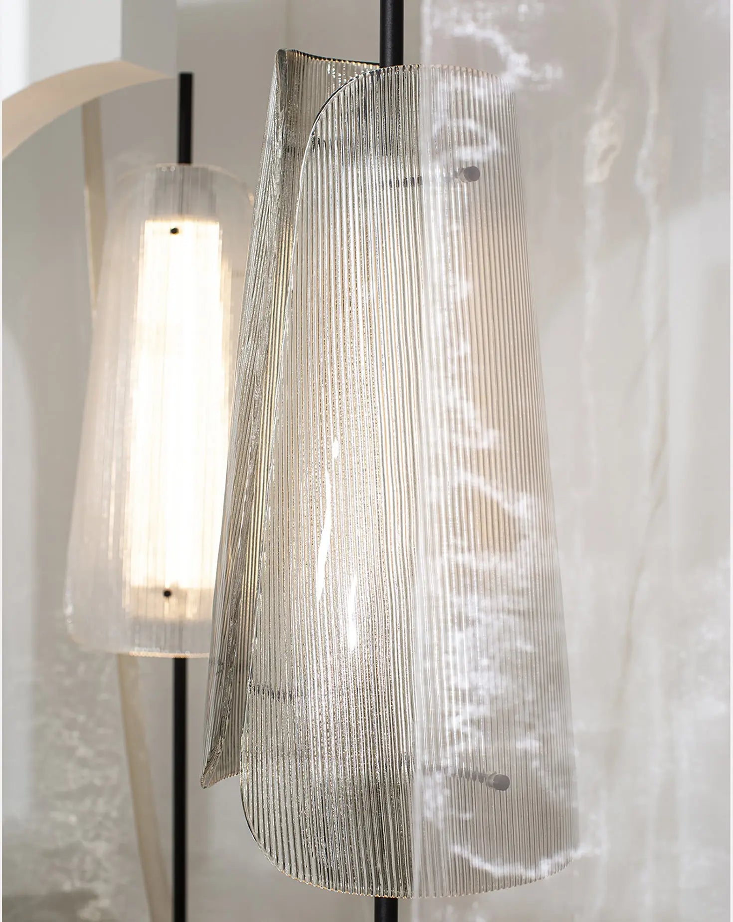 Sebastian Herkner Bent Transparent Floor Lamp Pulpo