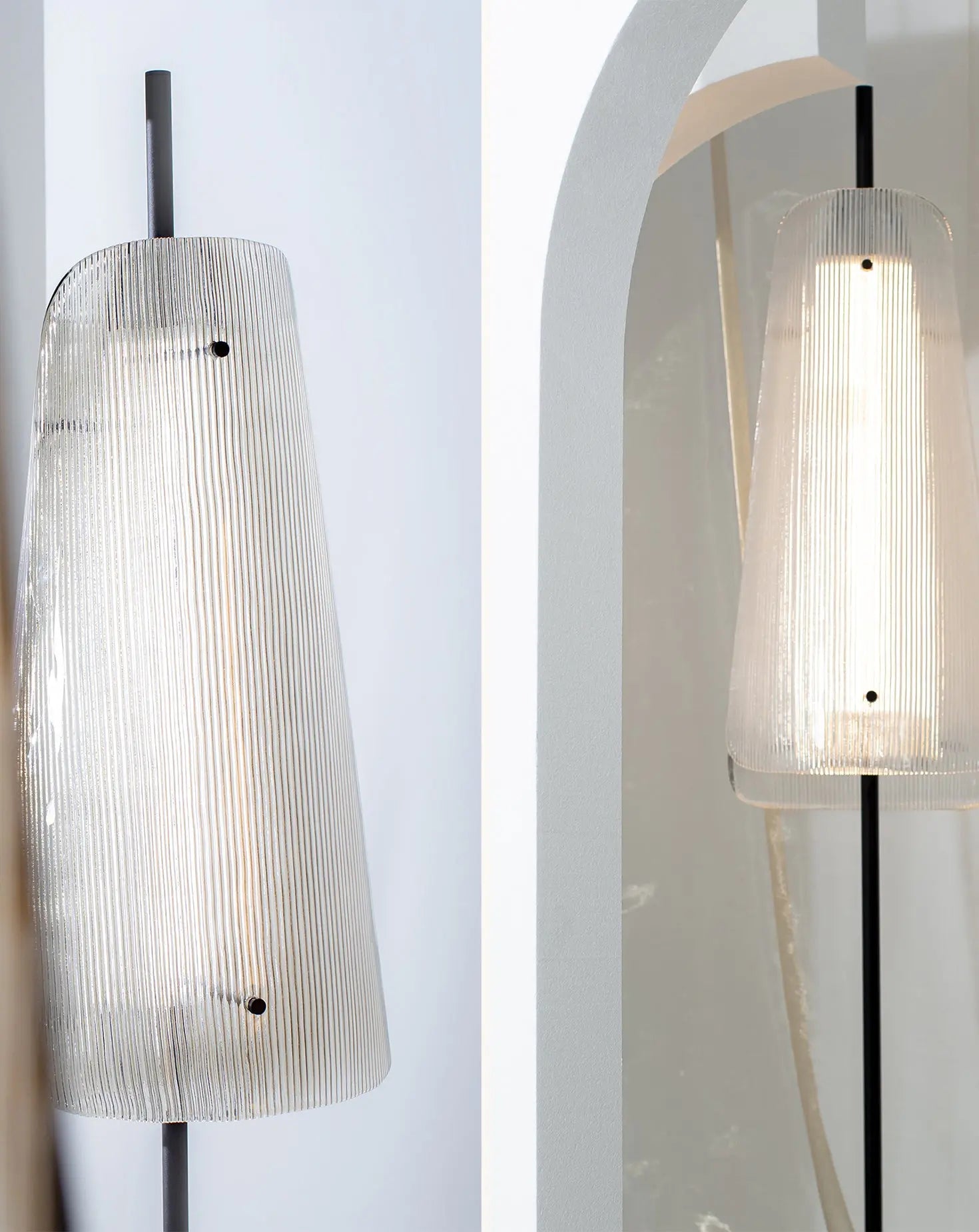 Sebastian Herkner Bent Transparent Floor Lamp Pulpo