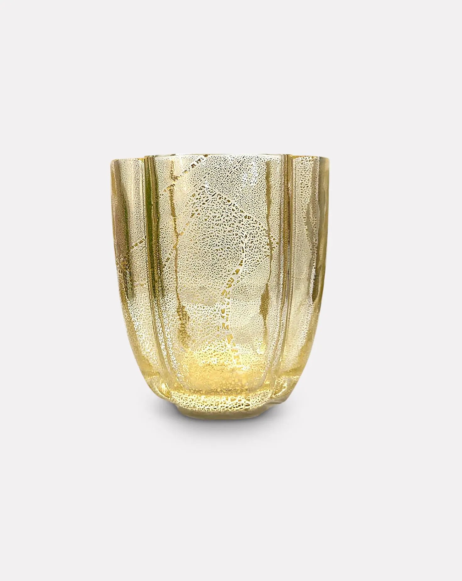 Set of 4 Petal Murano Gold Glasses Casarialto