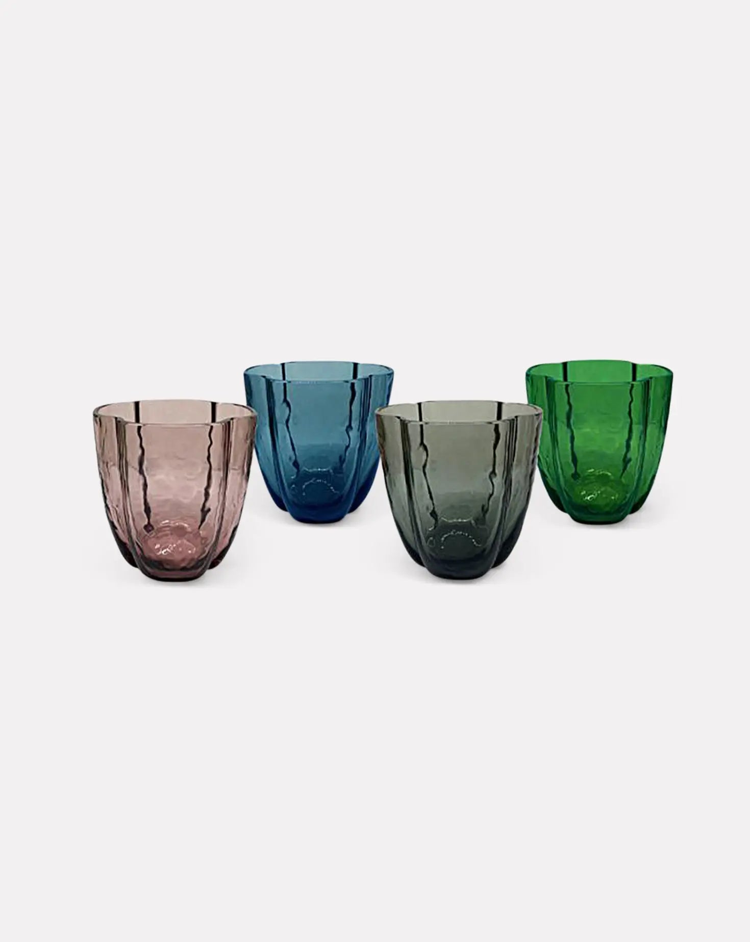 Set of 4 Petal Murano Glasses Casarialto