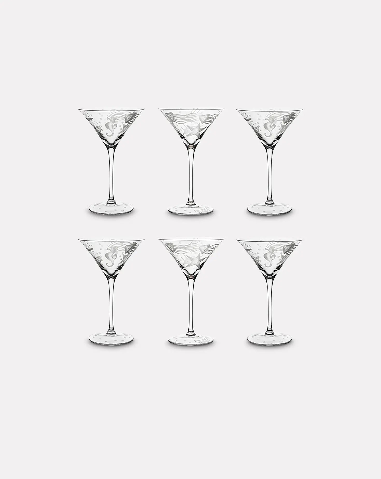 Set of 6 Frutti di Mare I Cocktail Glasses Artel