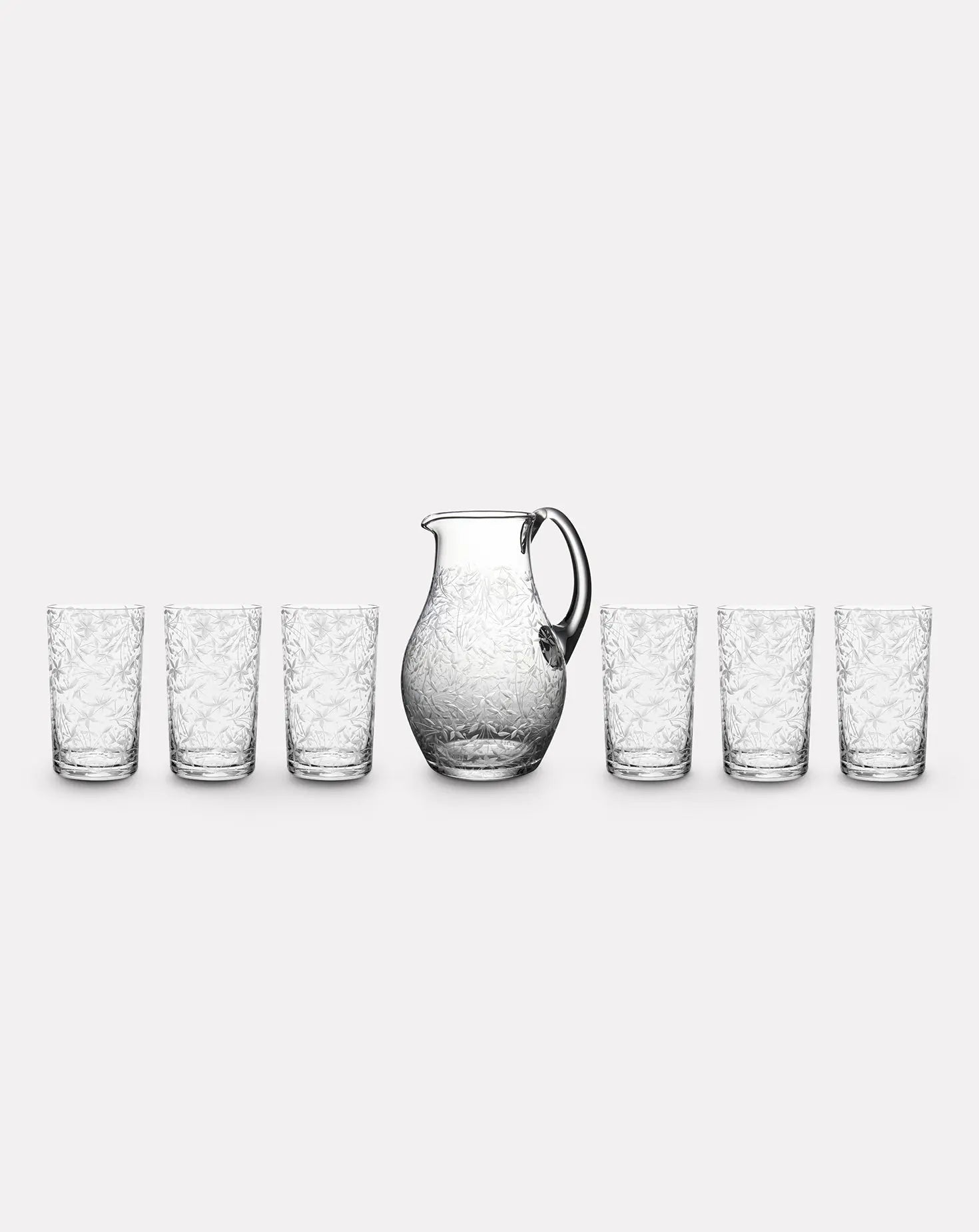 Set of 6 Narcissus Tall Tumblers and Jug Artel