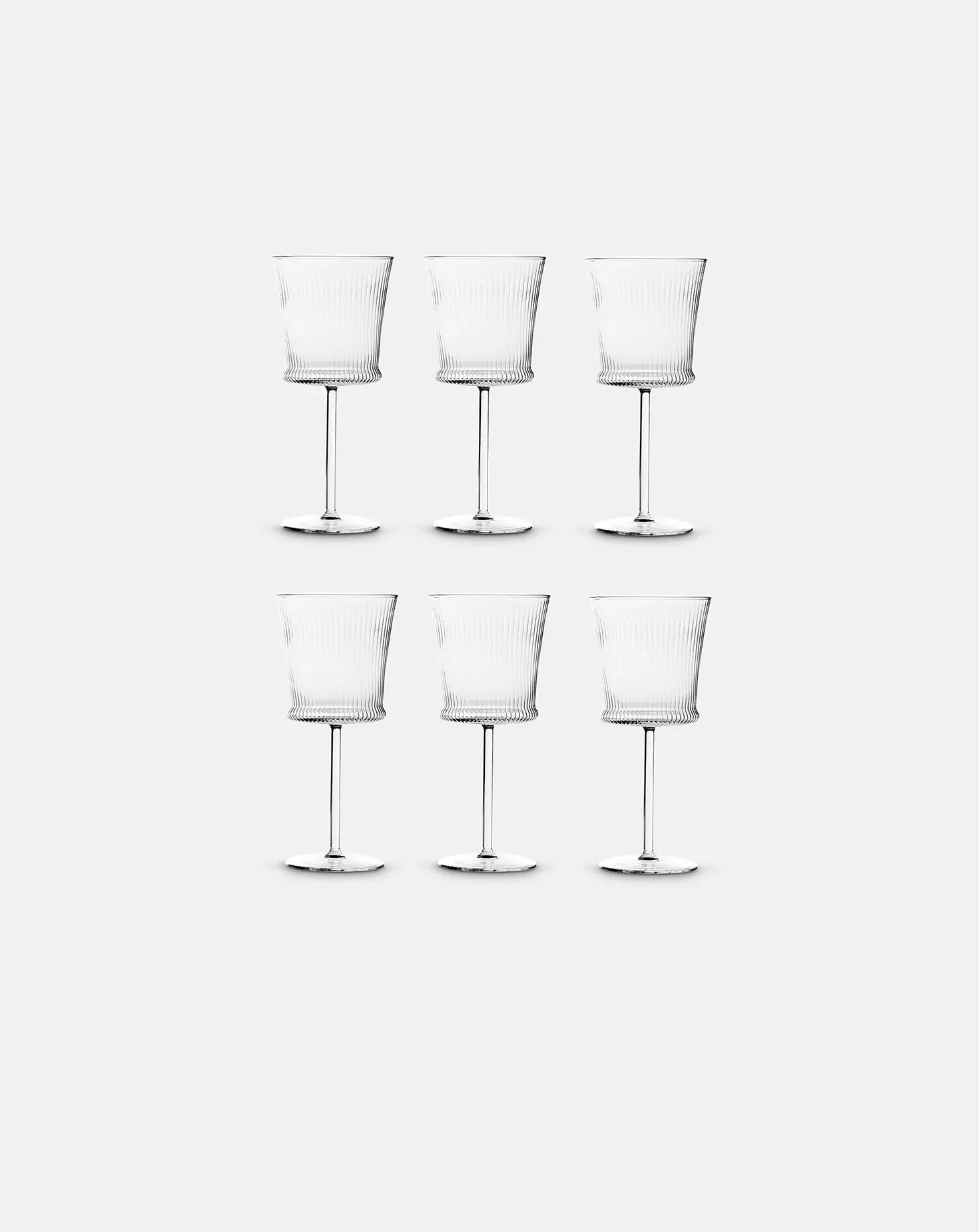 Set of 6 Striped Wine Glasses Casarialto