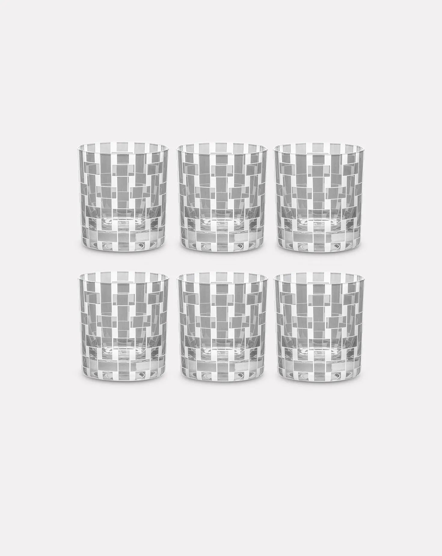 Set of 6 Weave Double Old Fashioned Glasses Artel