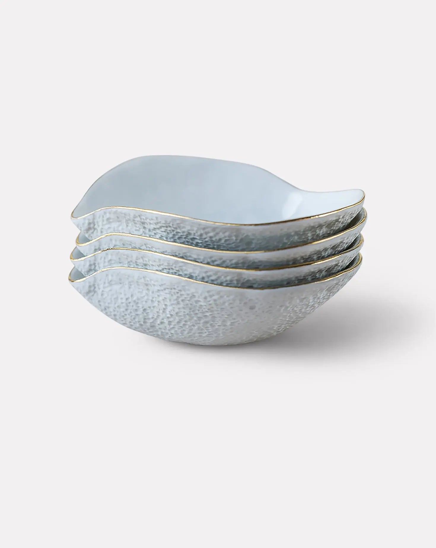 Set of 6 White and Gold Indulge nº2 Side Bowl Set Sarah Linda Forrer