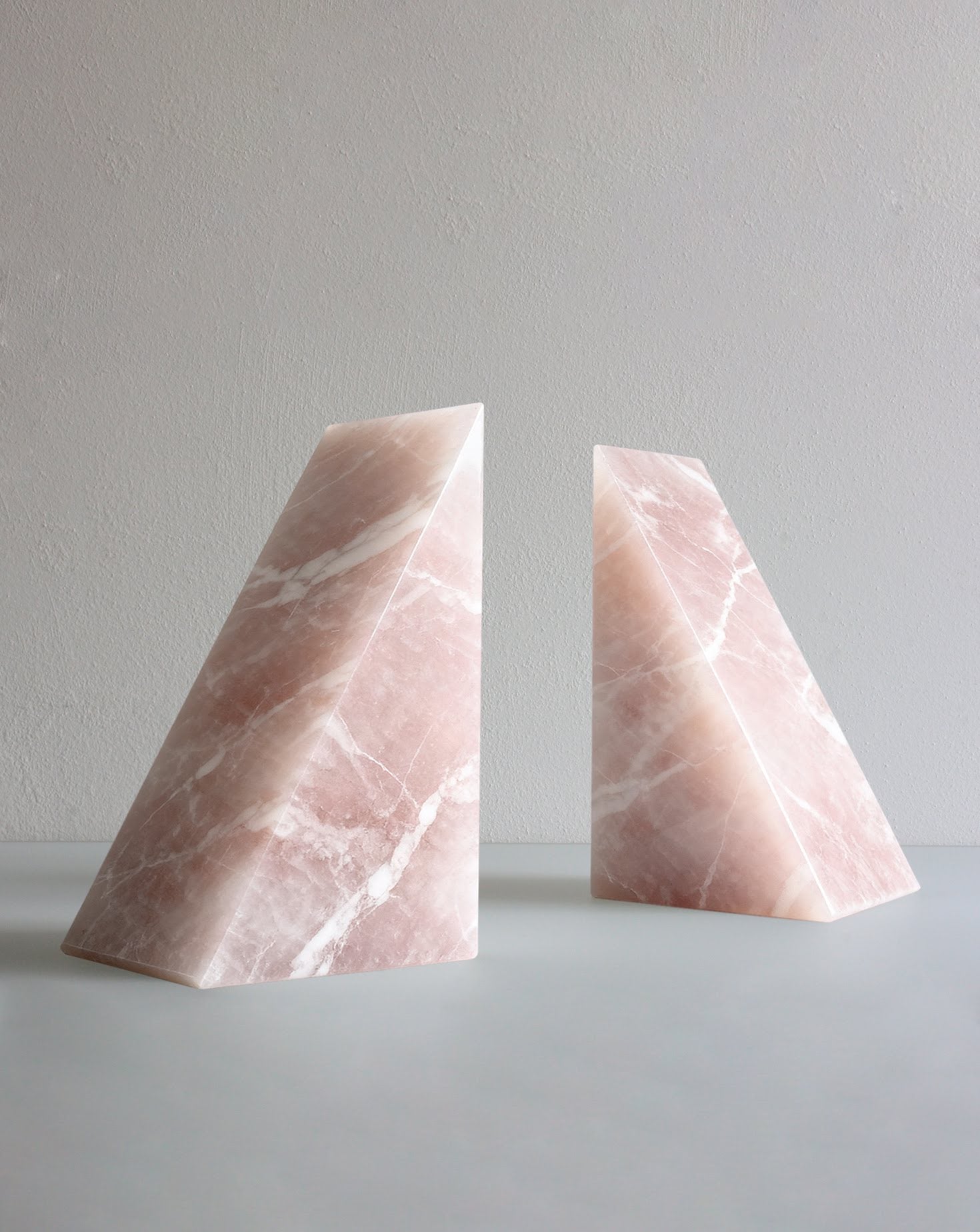 Single Pink Marble Bookend