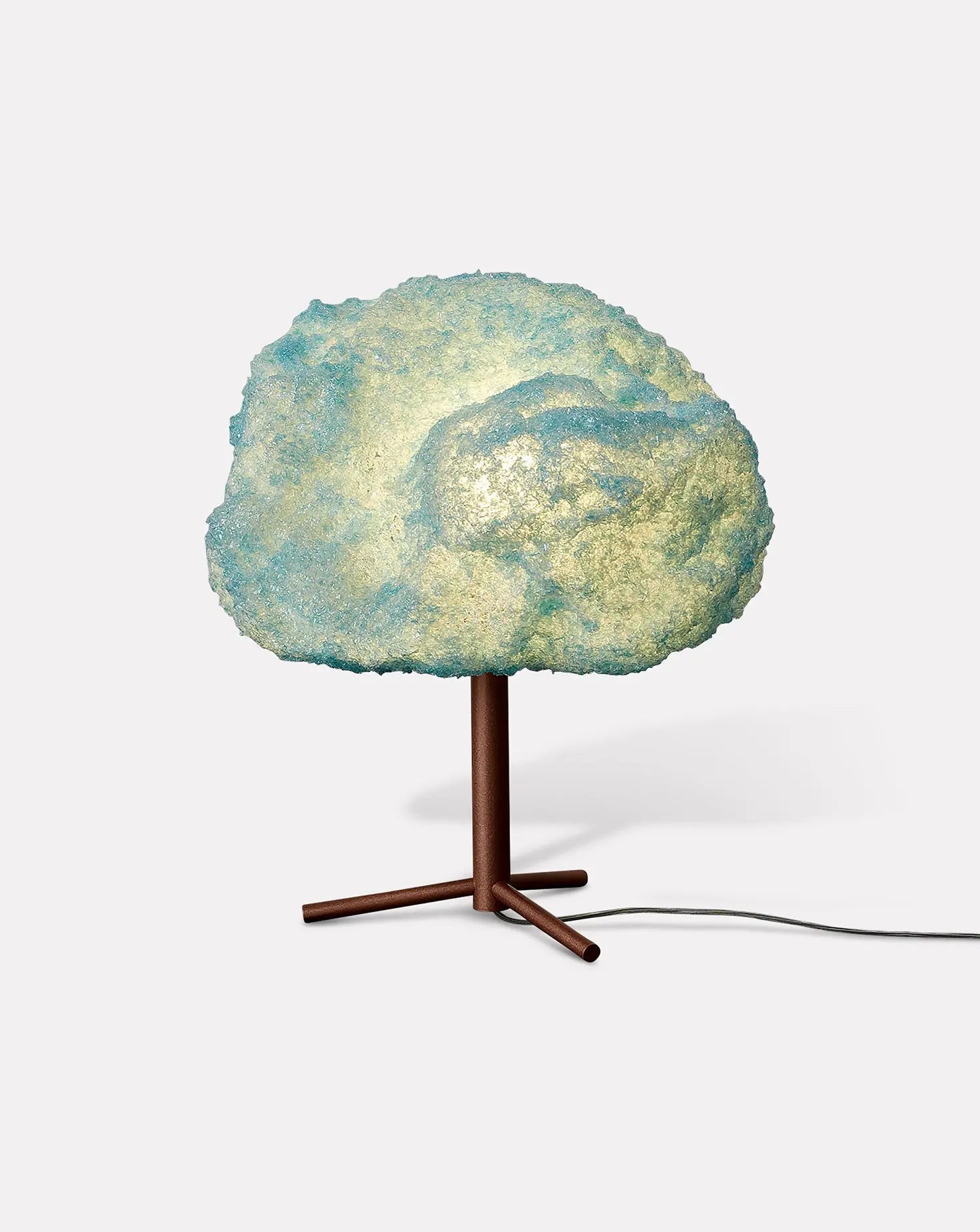 Storm Copper Stand Blue Table Lamp Johannes Hemann