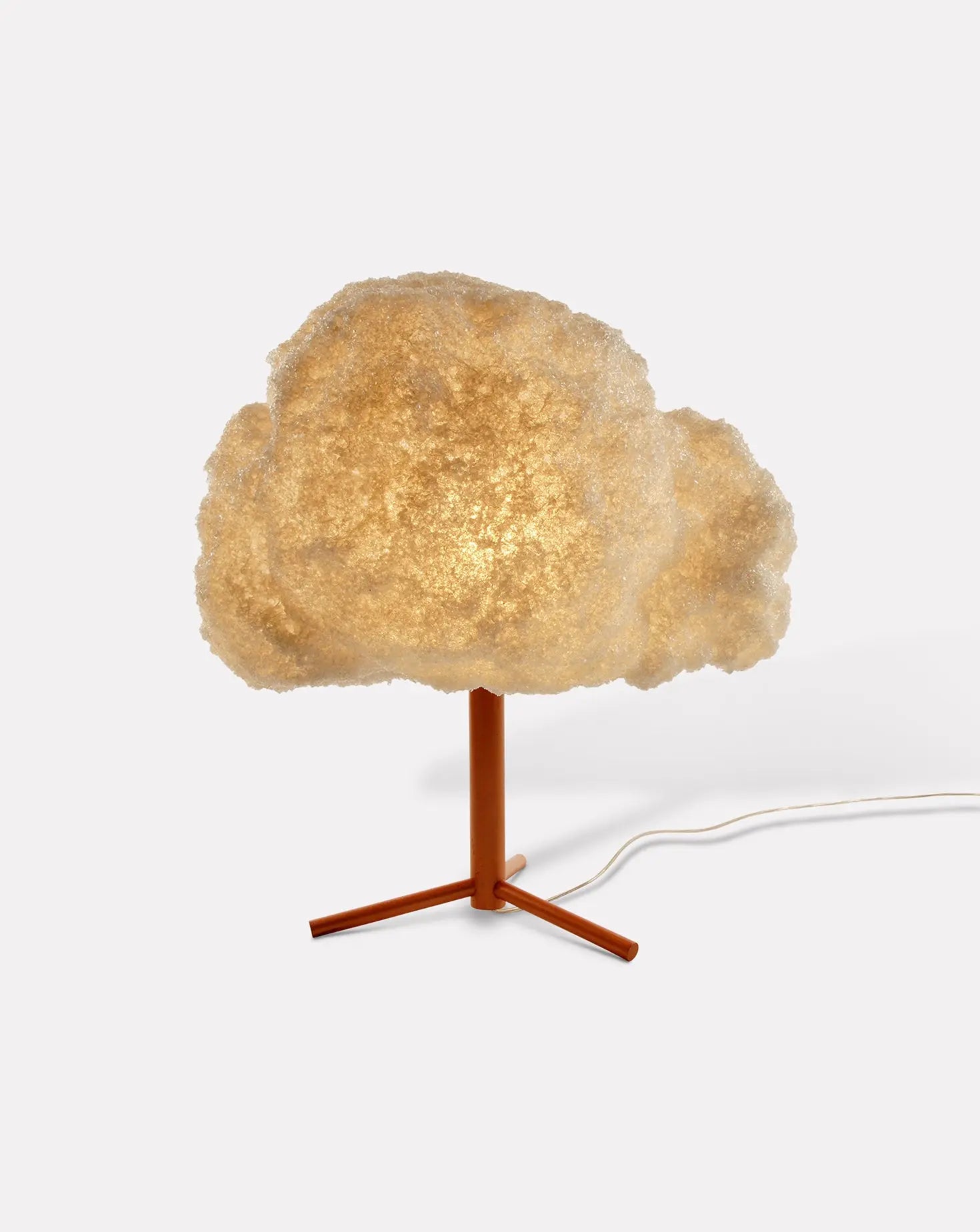 Storm Copper Stand White Table Lamp Johannes Hemann