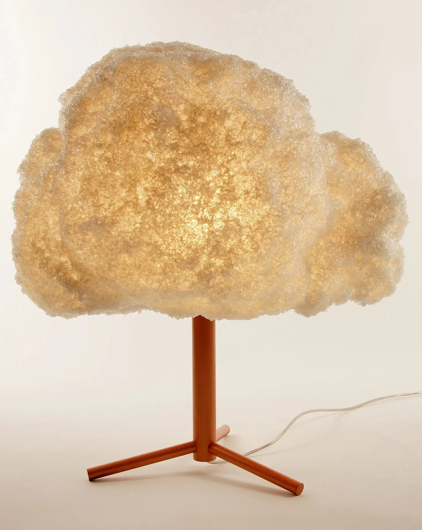 Storm Copper Stand White Table Lamp Johannes Hemann