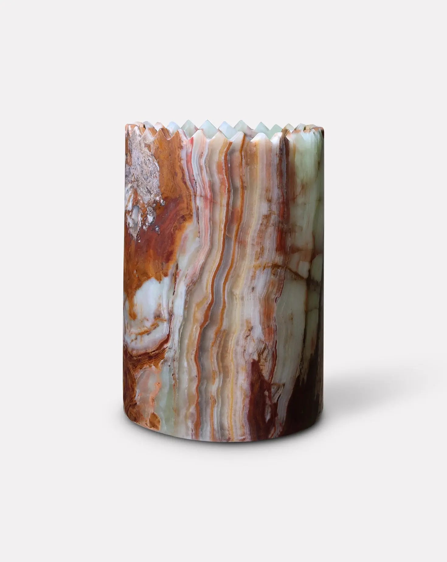 David/Nicolas Triangoli Green Onyx Vase Editions Milano