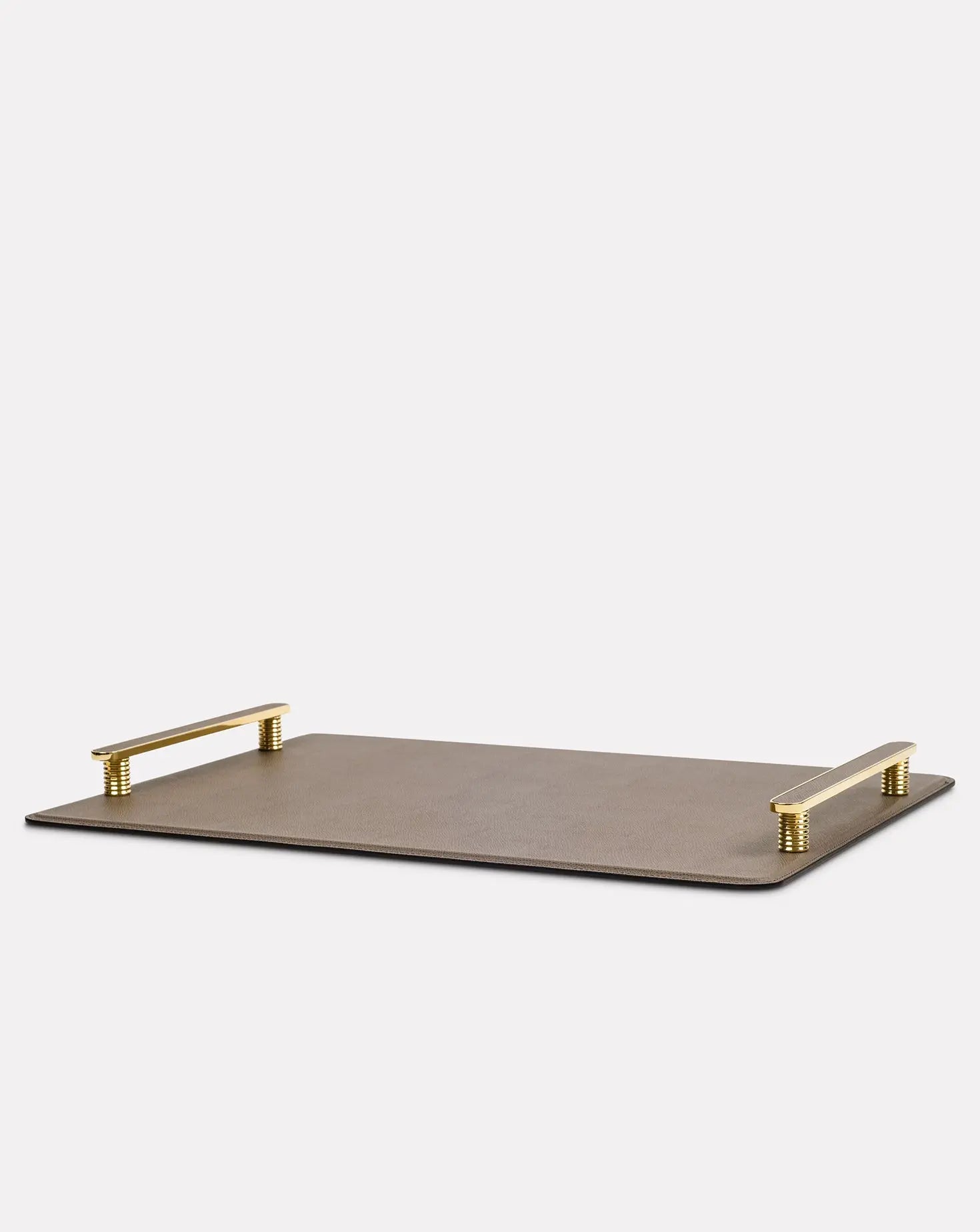 Venaria Taupe Leather Tray Pinetti