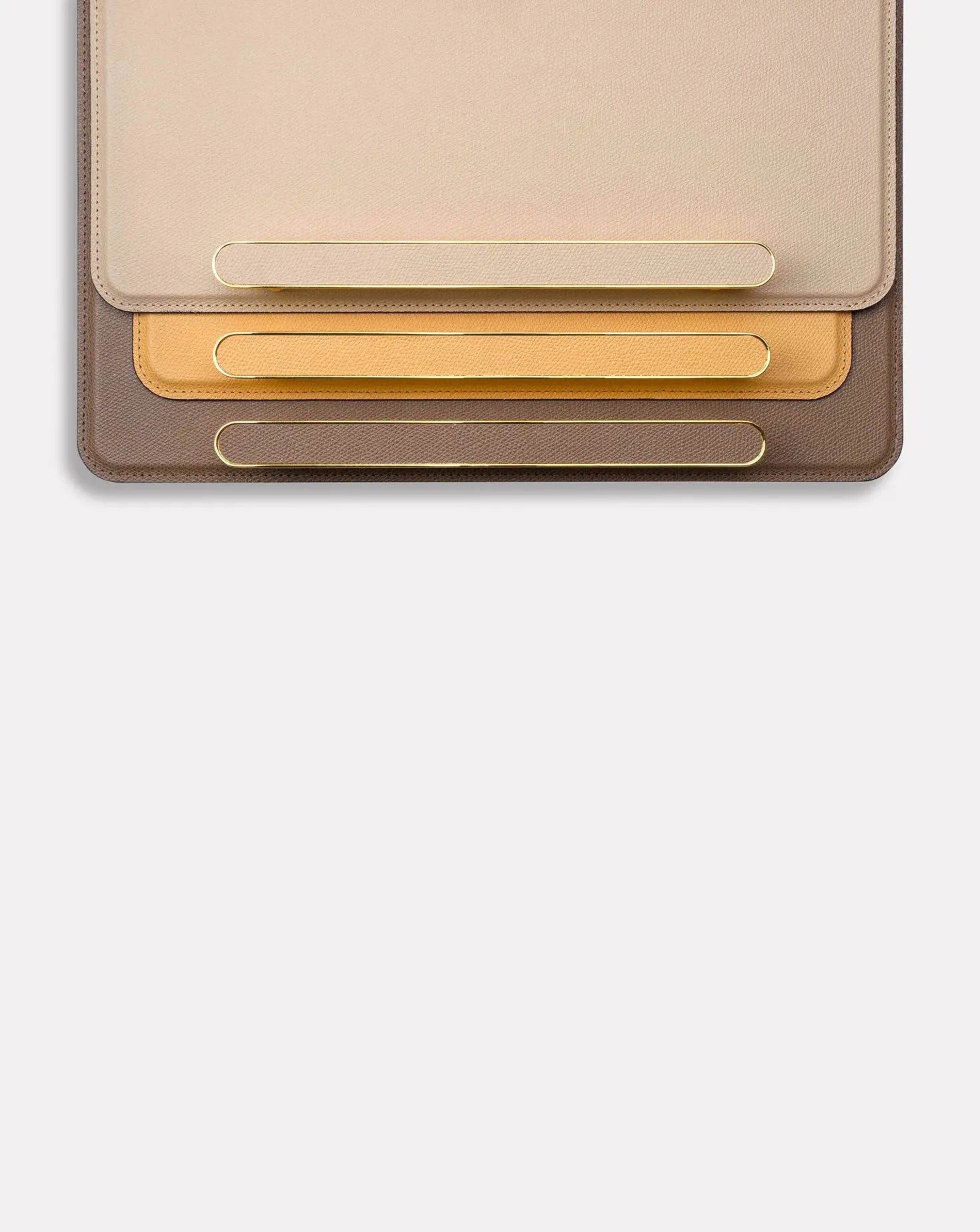 Venaria Taupe Leather Tray Pinetti