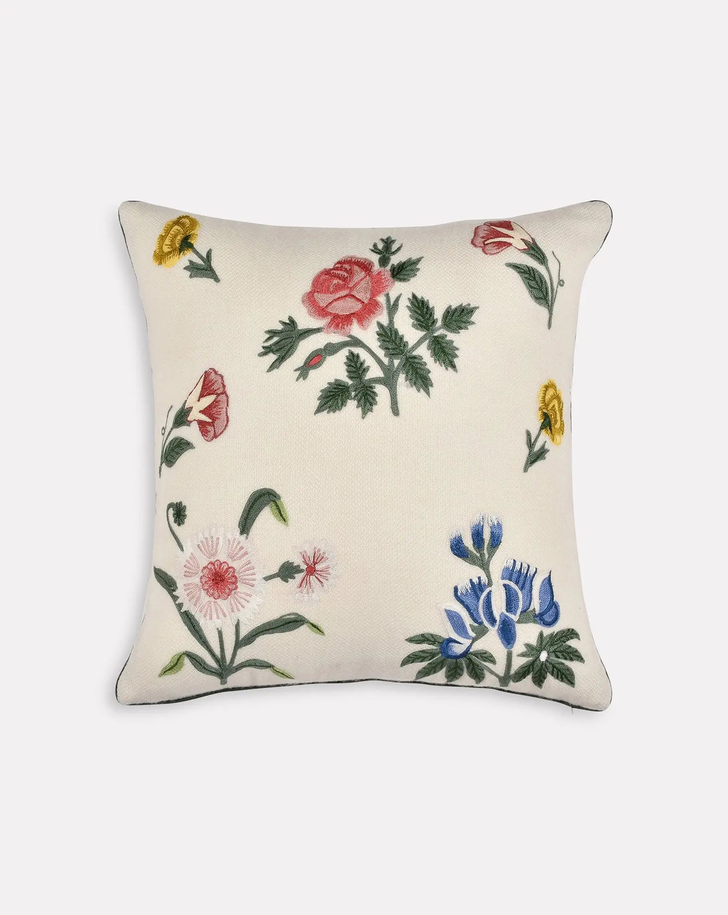 Vivid Flora Merino Wool Cushion Janavi India