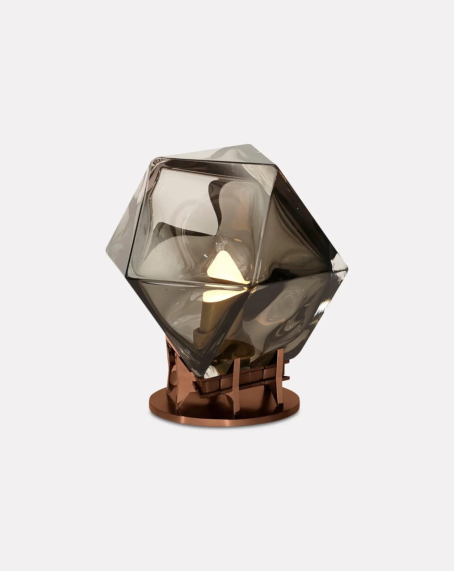 Welles Smoked Glass and Bronze Desk Lamp Gabriel Scott