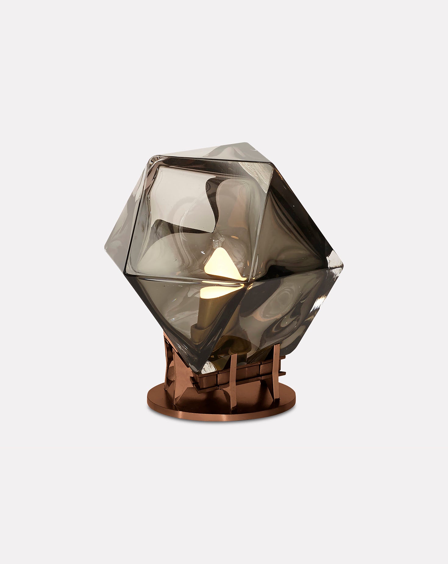 Welles Smoked Glass Desk Lamp