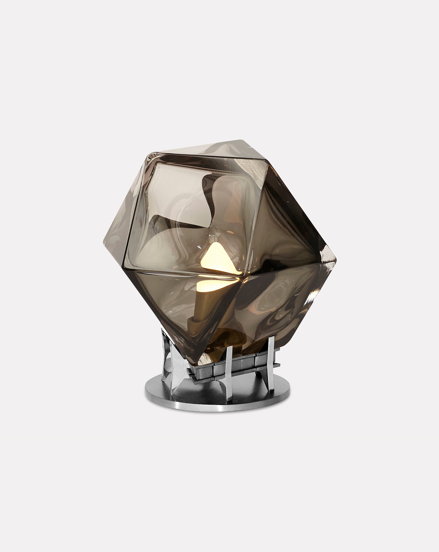 Welles Smoked Glass Desk Lamp