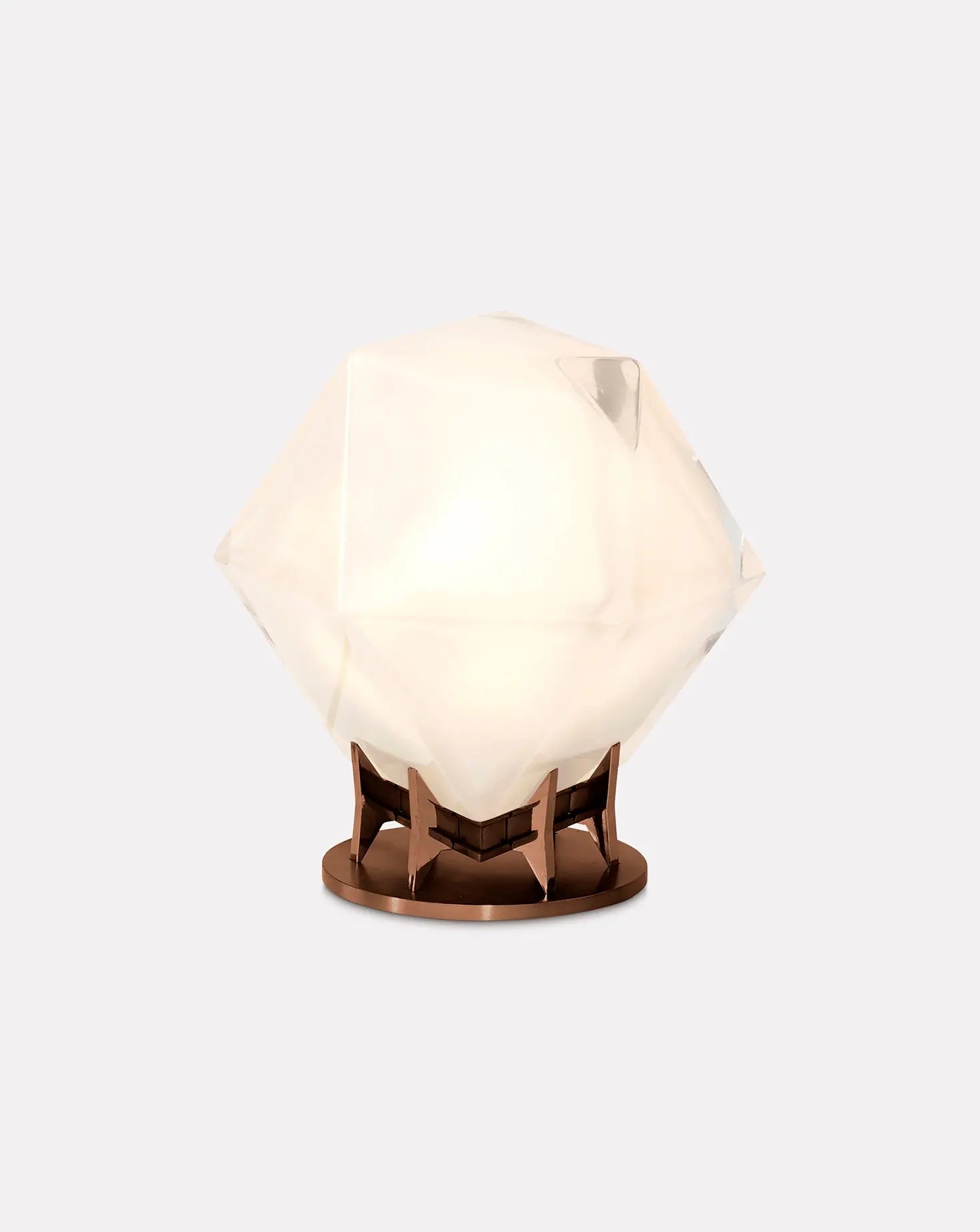 Welles White Glass and Bronze Desk Lamp Gabriel Scott