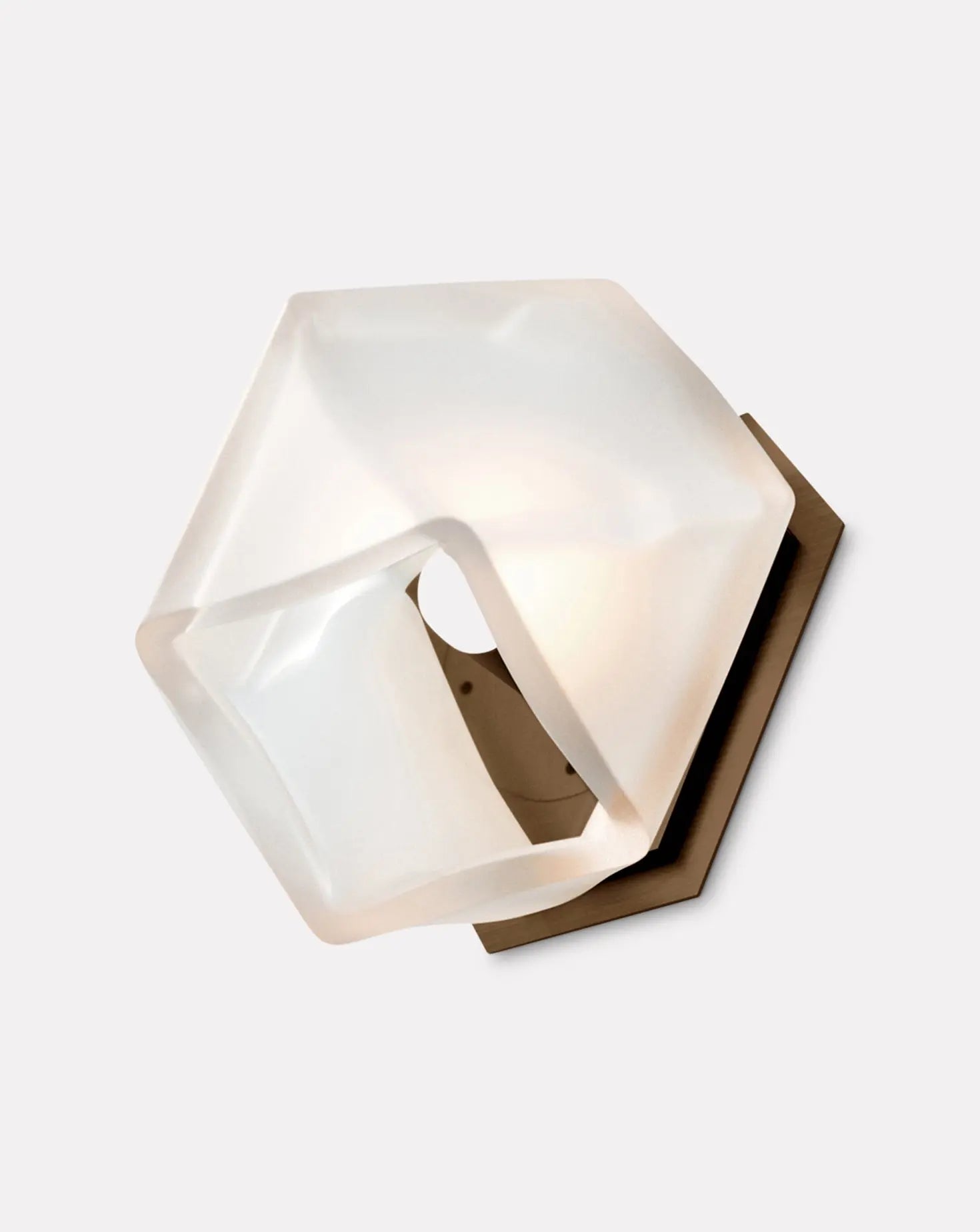 Welles White Glass and Bronze Sconce Gabriel Scott