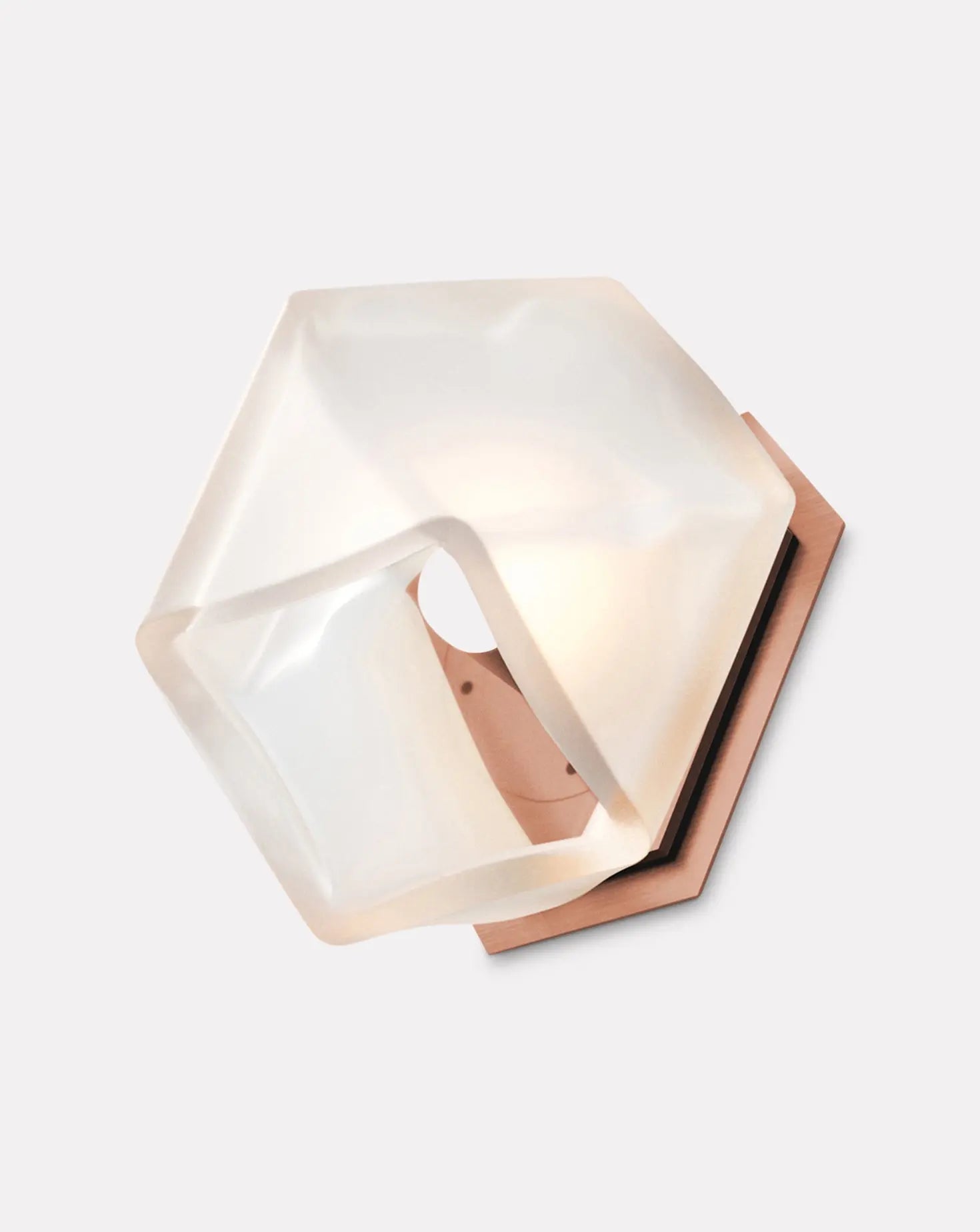 Welles White Glass and Copper Sconce Gabriel Scott