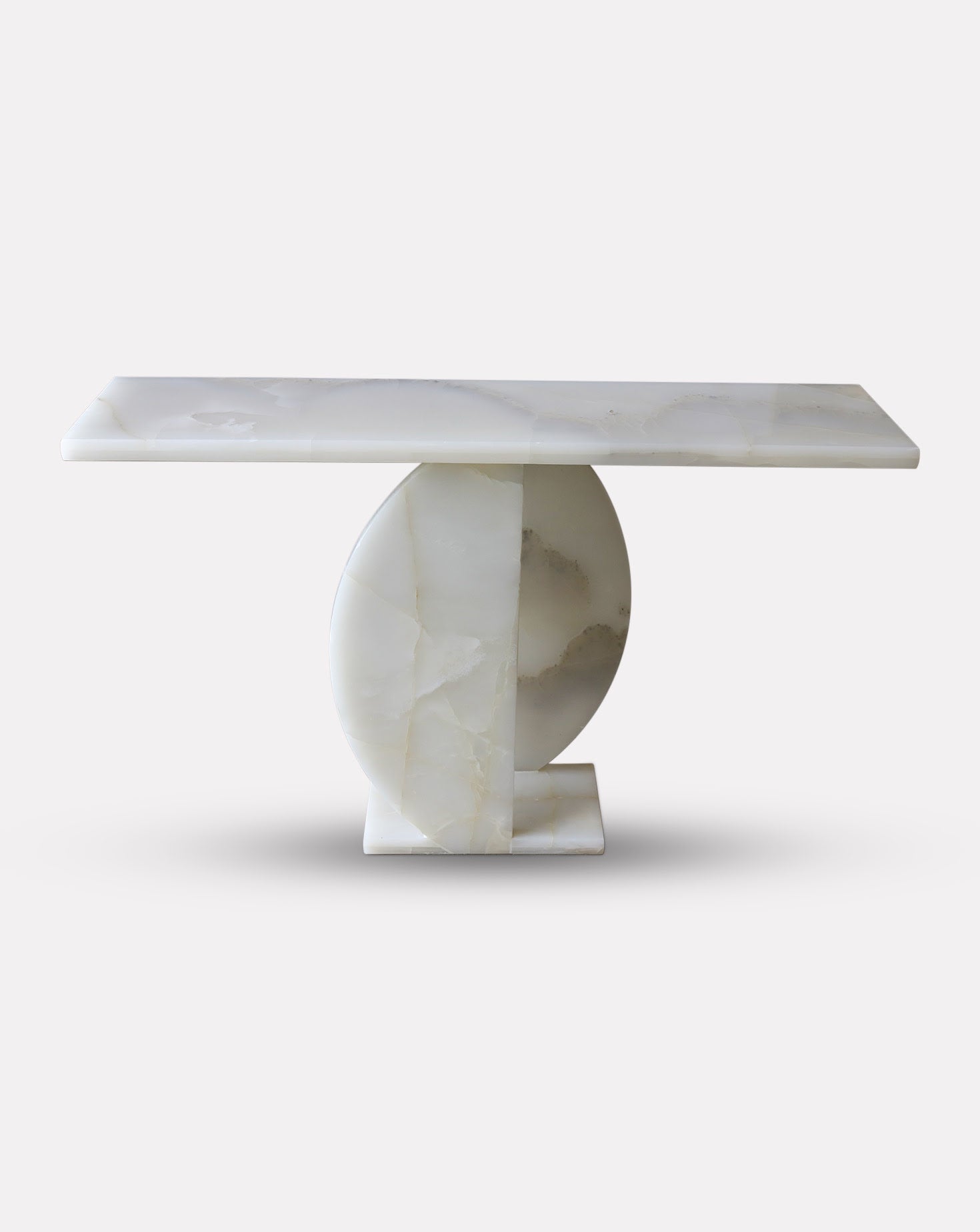 White Onyx Console Table