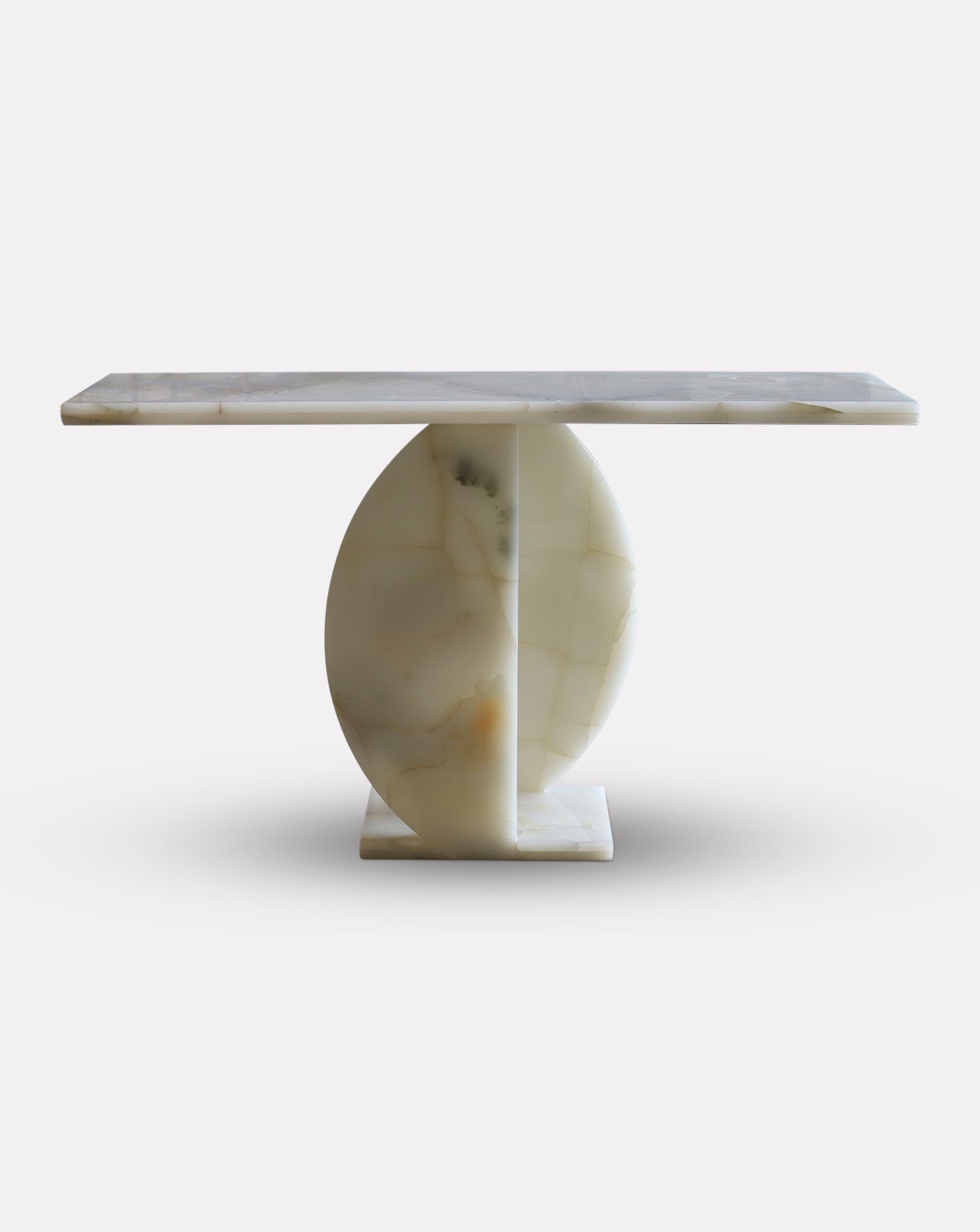 White Onyx Console Table