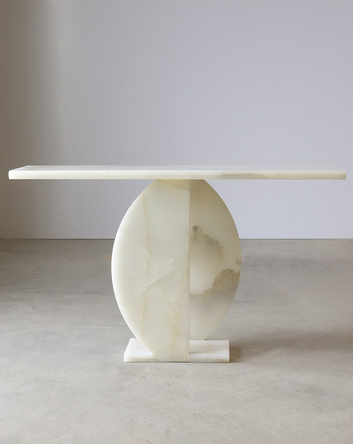 White Onyx Console Table