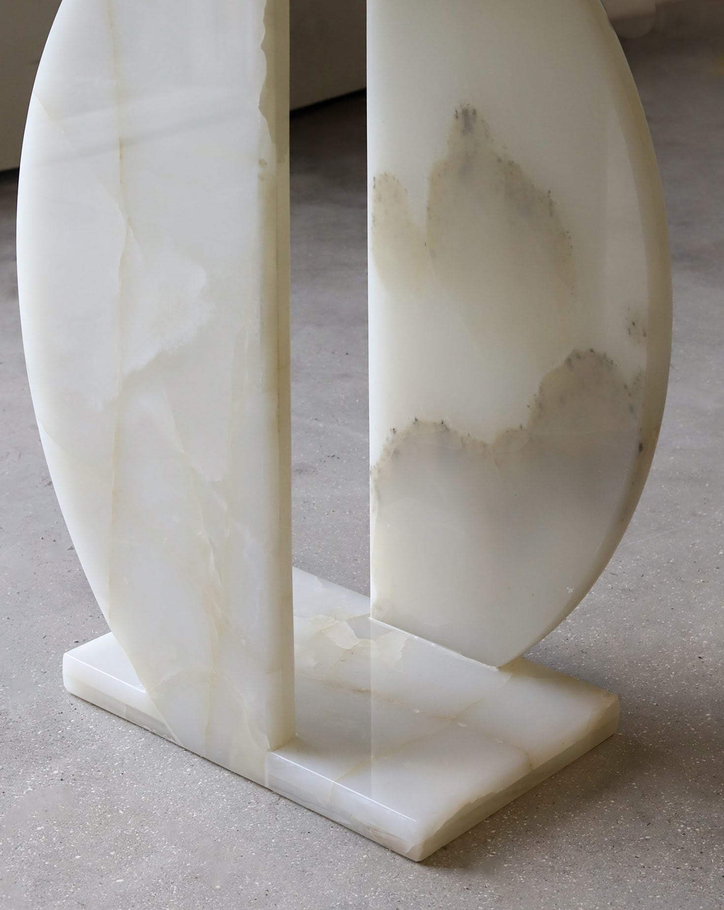 White Onyx Console Table