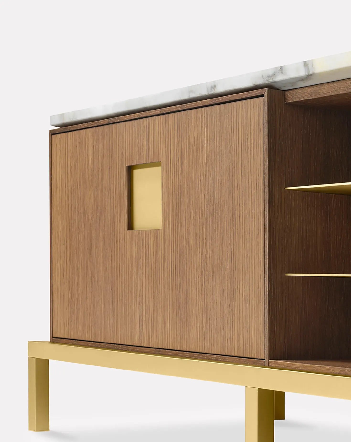 Paolo Rizzatto Zuan Oak Wood Living Cabinet Ghidini 1961