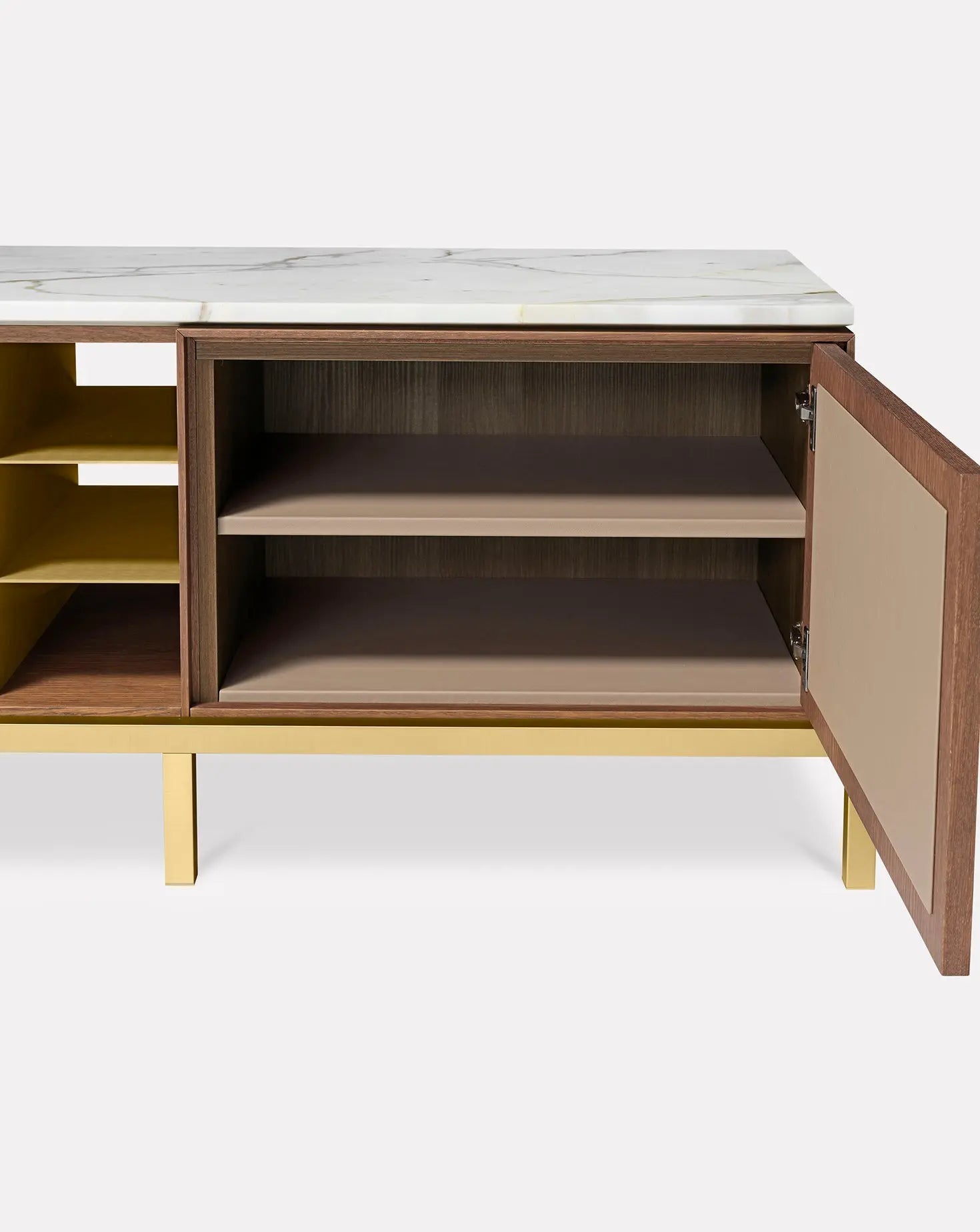 Paolo Rizzatto Zuan Oak Wood Living Cabinet Ghidini 1961