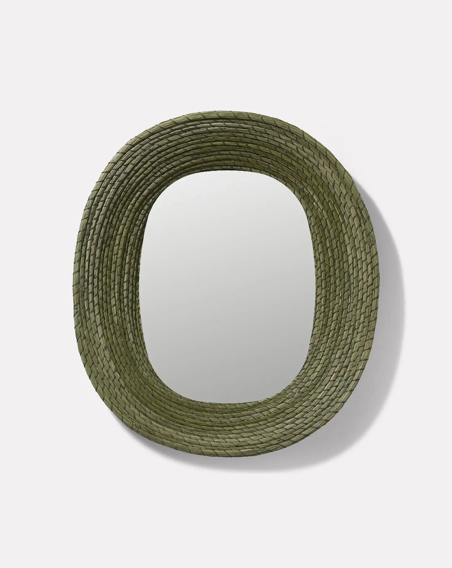 Killa Olive Green Wall Mirror Oval Ames Living