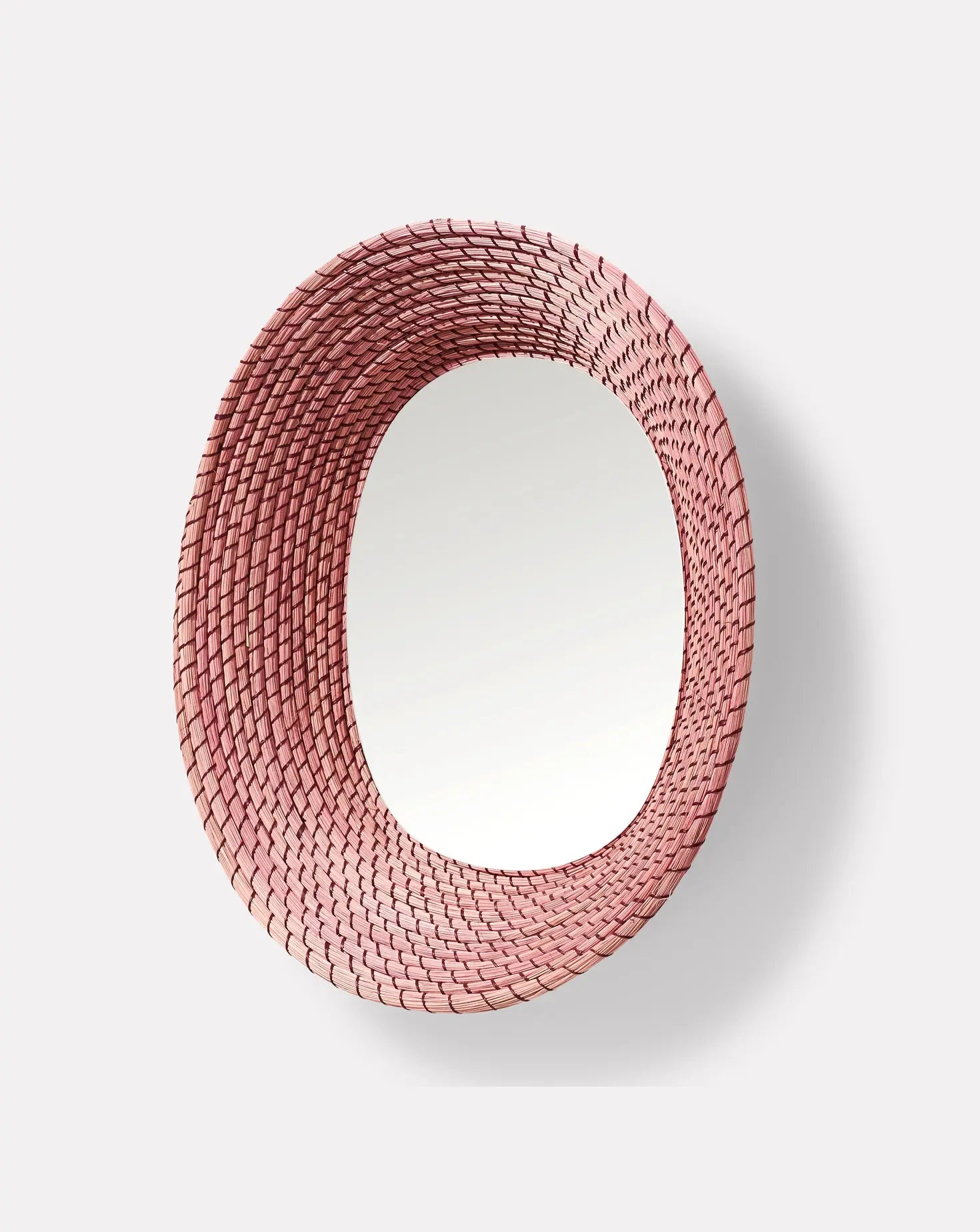 Killa Purple Red Wall Mirror Oval Ames Living