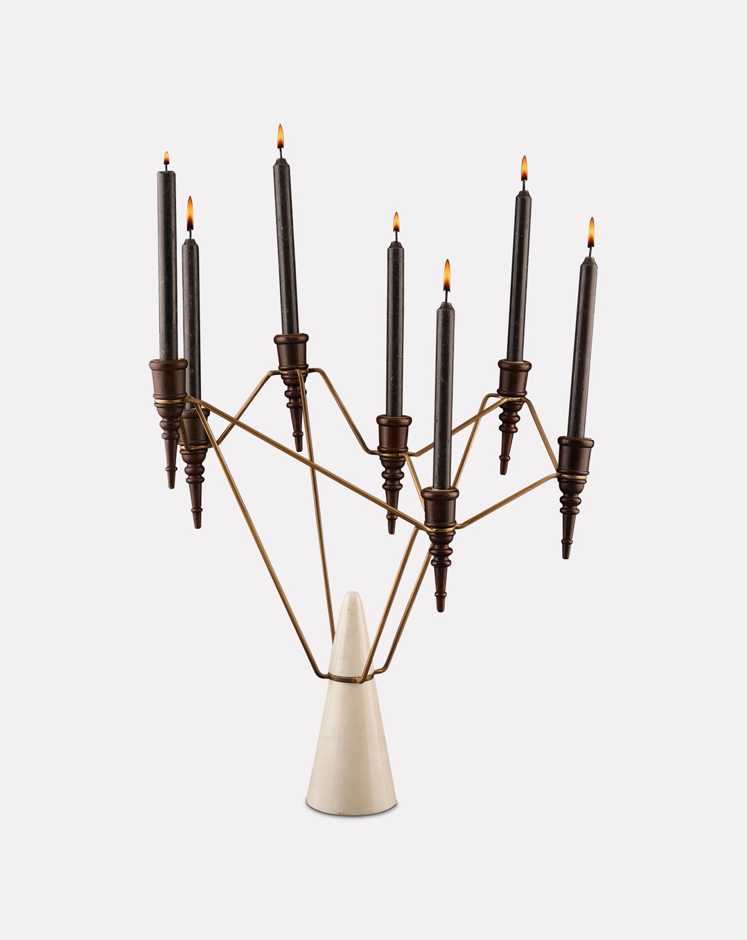 Constellation Brass & Marble Candle Stand
