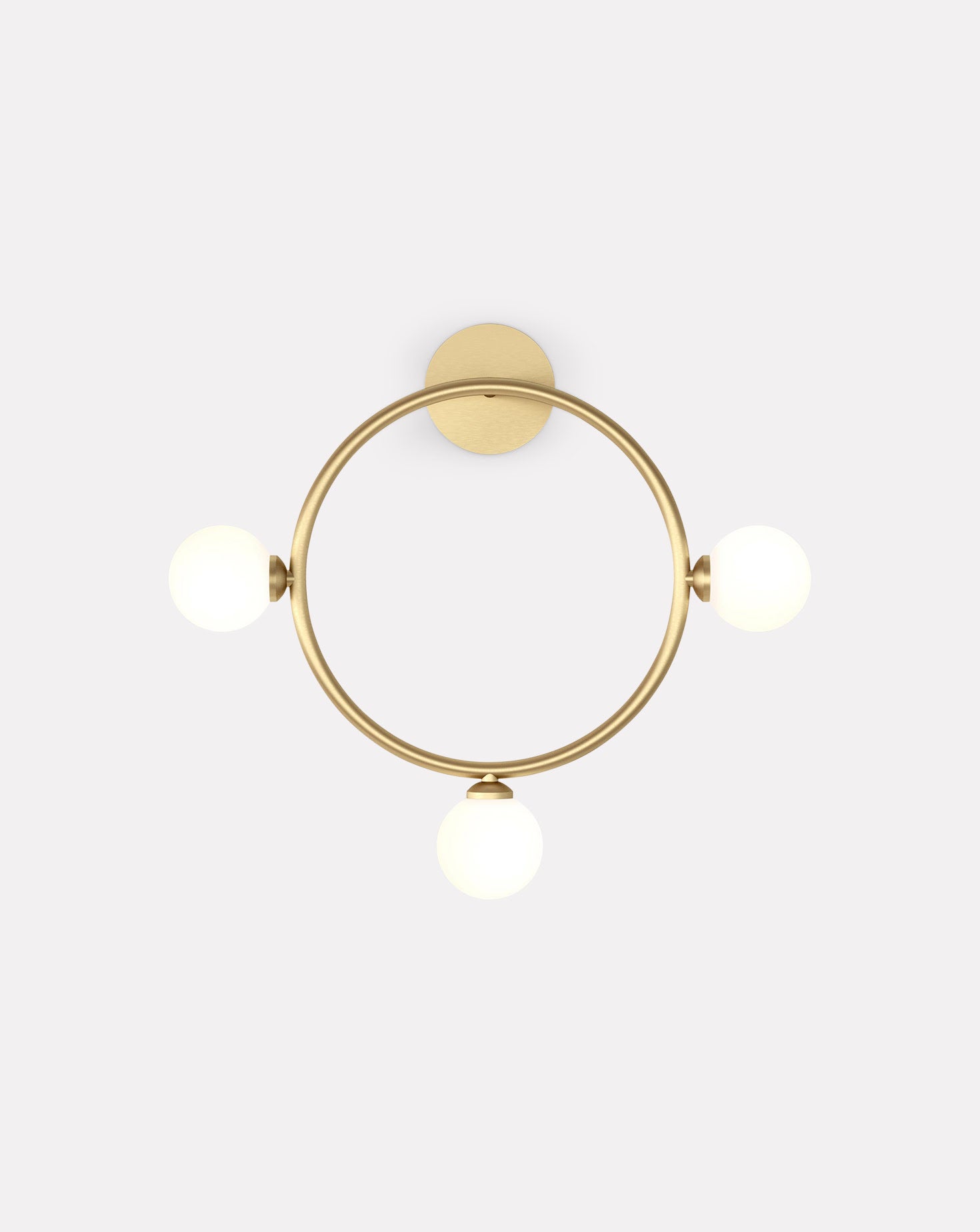Circle Brushed Brass Wall Light