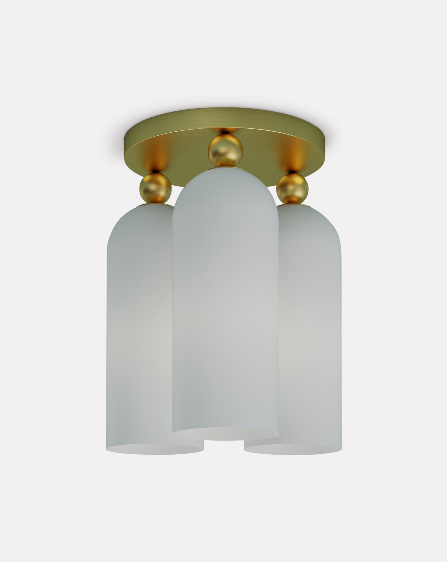 Tulip White Glass Pendant