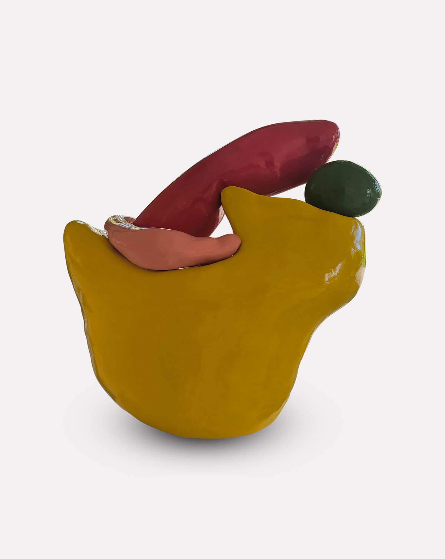 Bits of Atoms Yellow Stoneware Sculpture