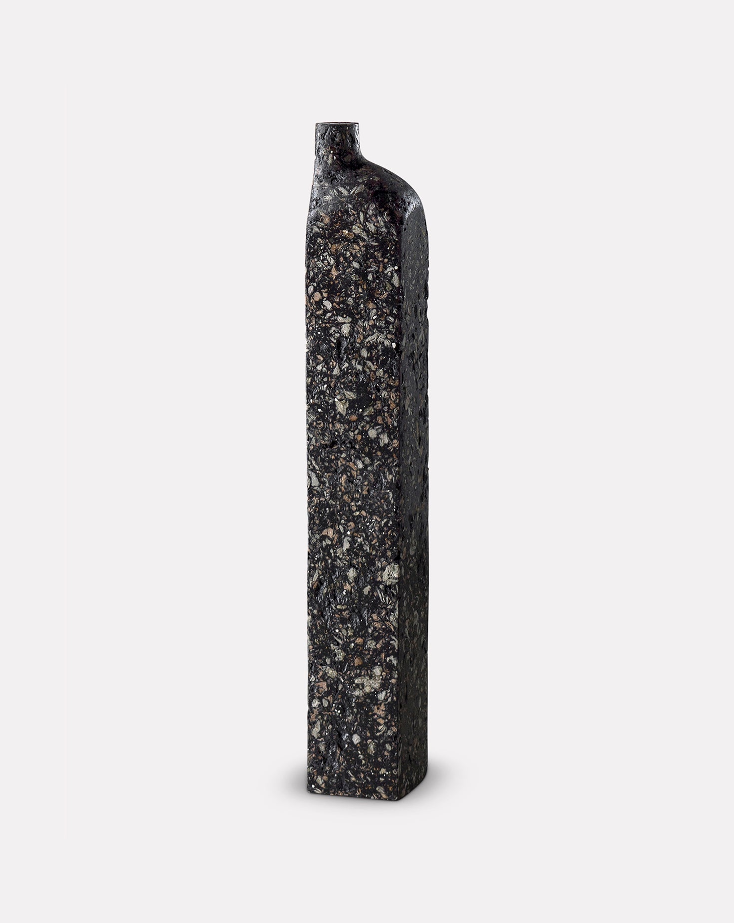 Block Sculptural Black Vase