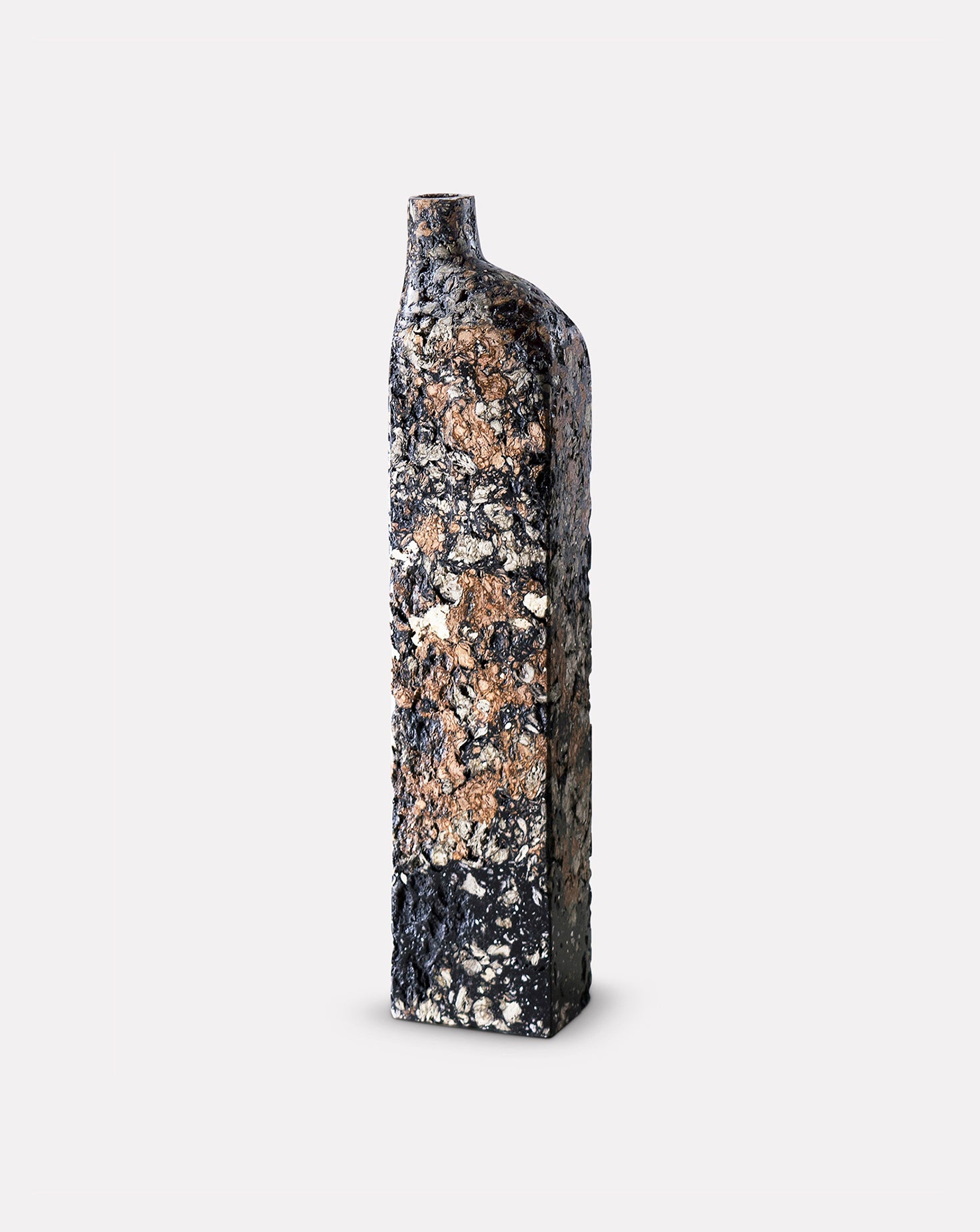 Block Sculptural Black Vase