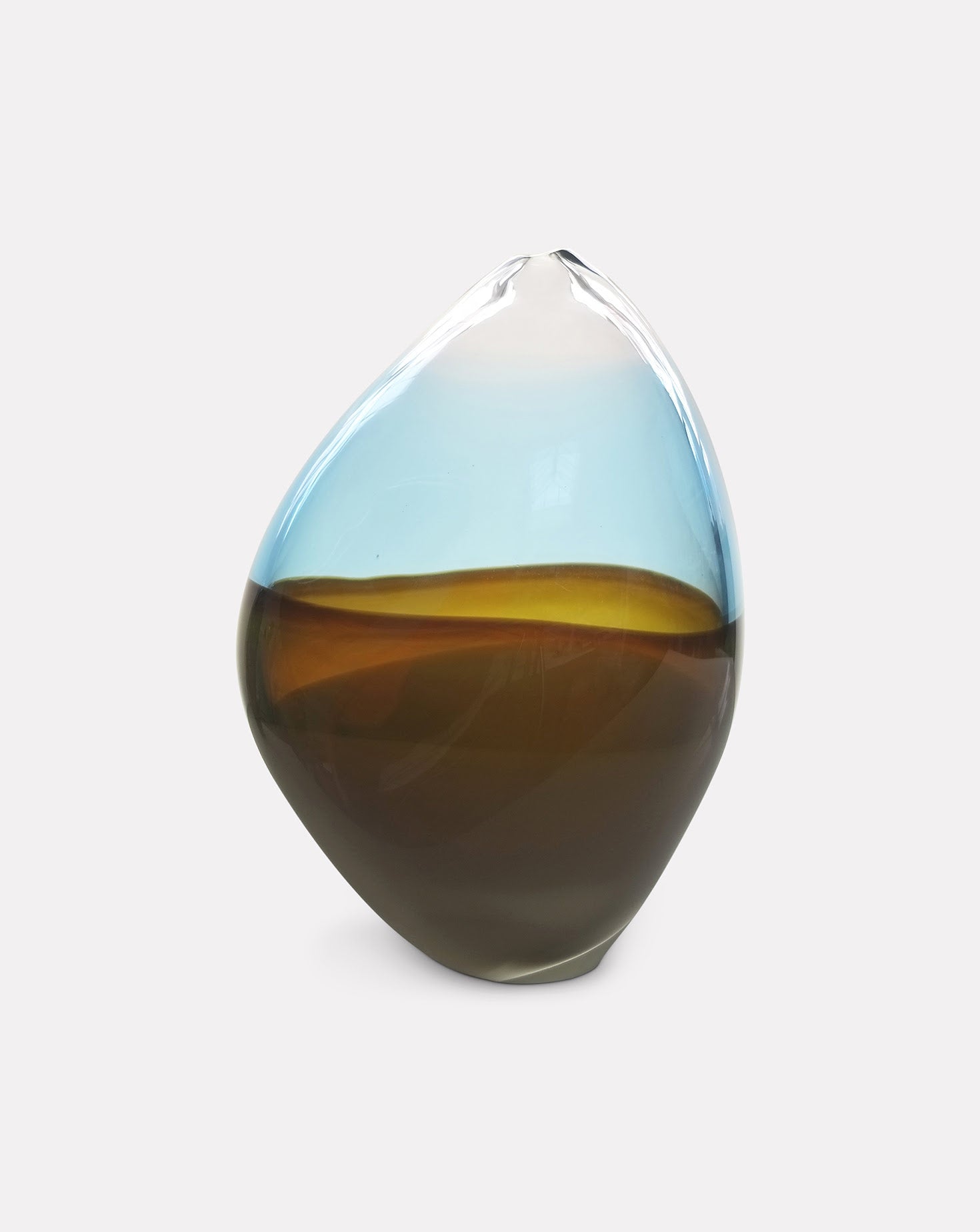 Blue Azure Abstract I Sculptural Vessel