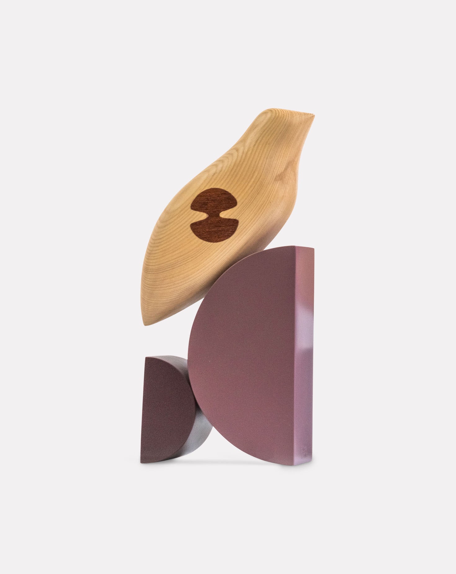 Bulbul Maple Wood and Berry Sculpture